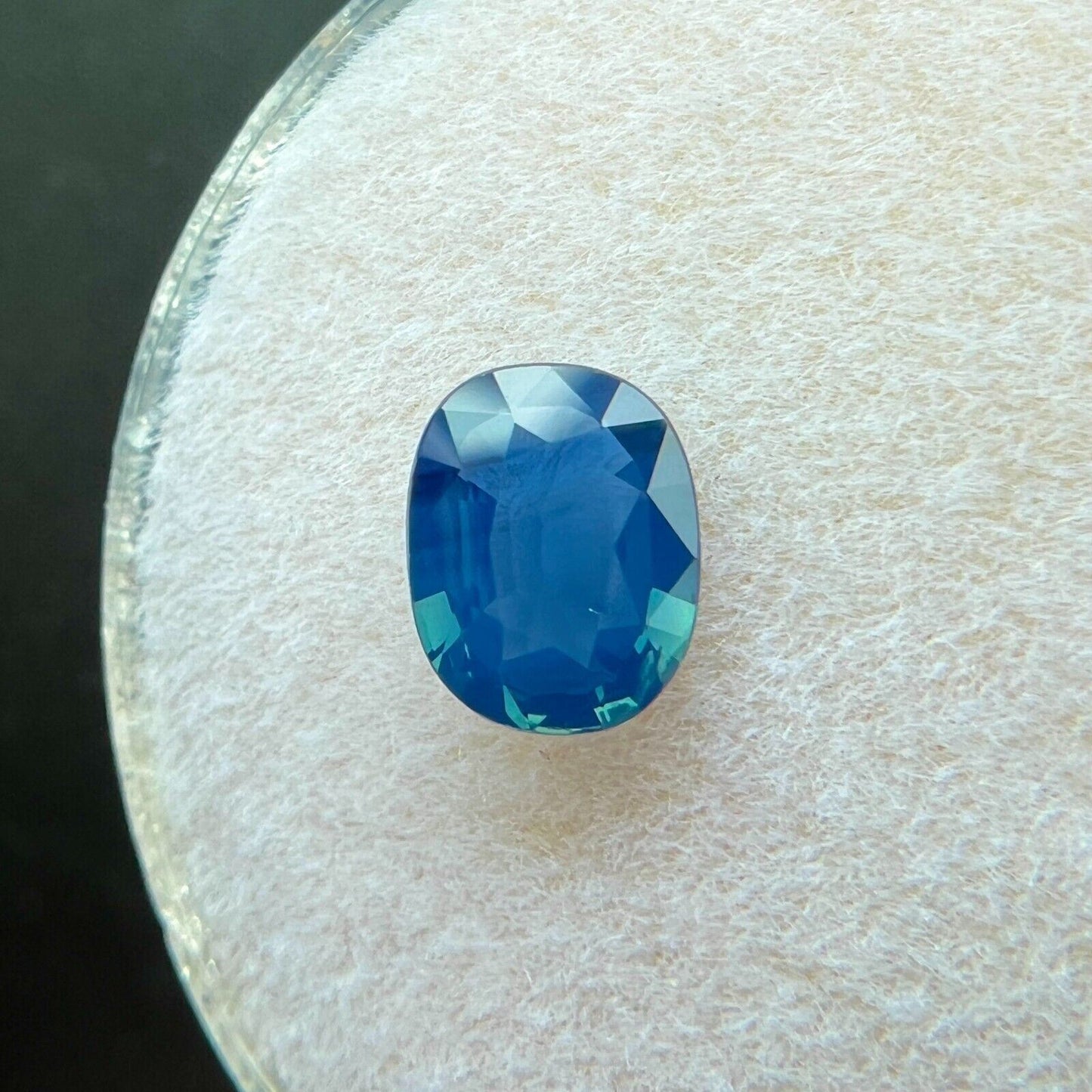 UNIQUE 0.71ct NATURAL Green Blue Sapphire Cushion RARE Loose Gem 6.4x5mm VS