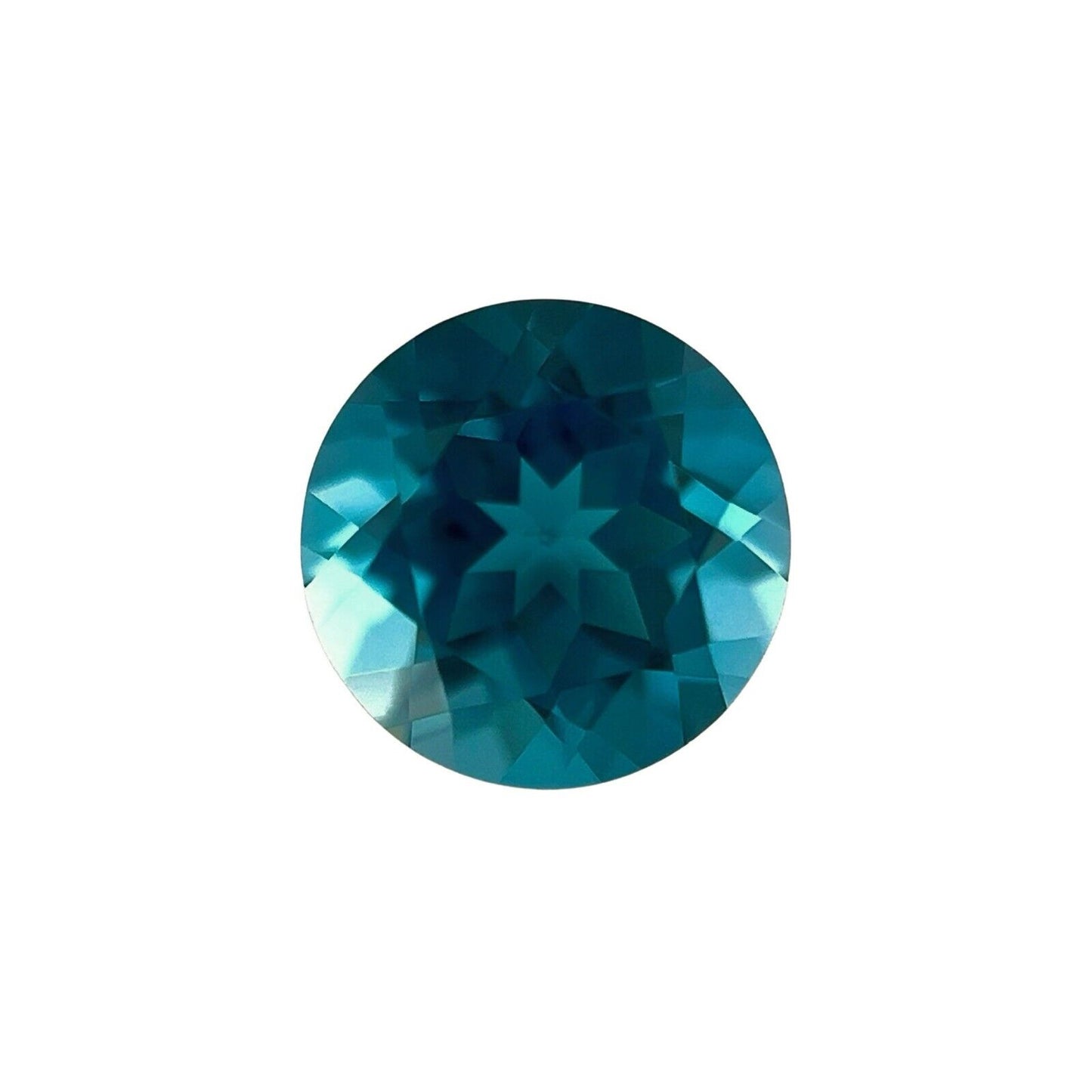 NATURAL London Blue Topaz 8mm Round Brilliant Cut 2.3 Carat Calibrated Gemstone