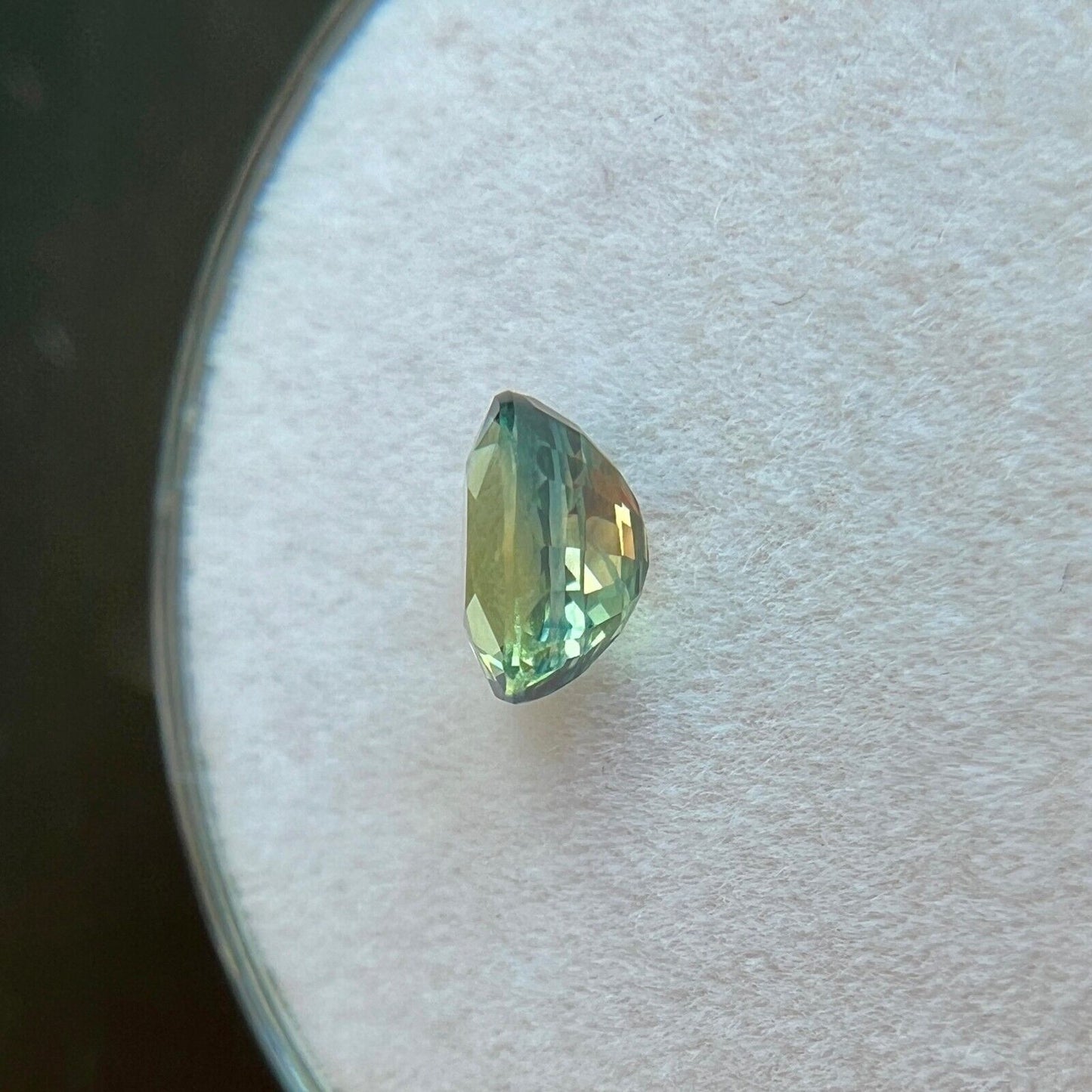 Bi Colour AUSTRALIAN Sapphire NATURAL Vivid Blue Green 0.74ct Oval Gem 5.5x4.7mm
