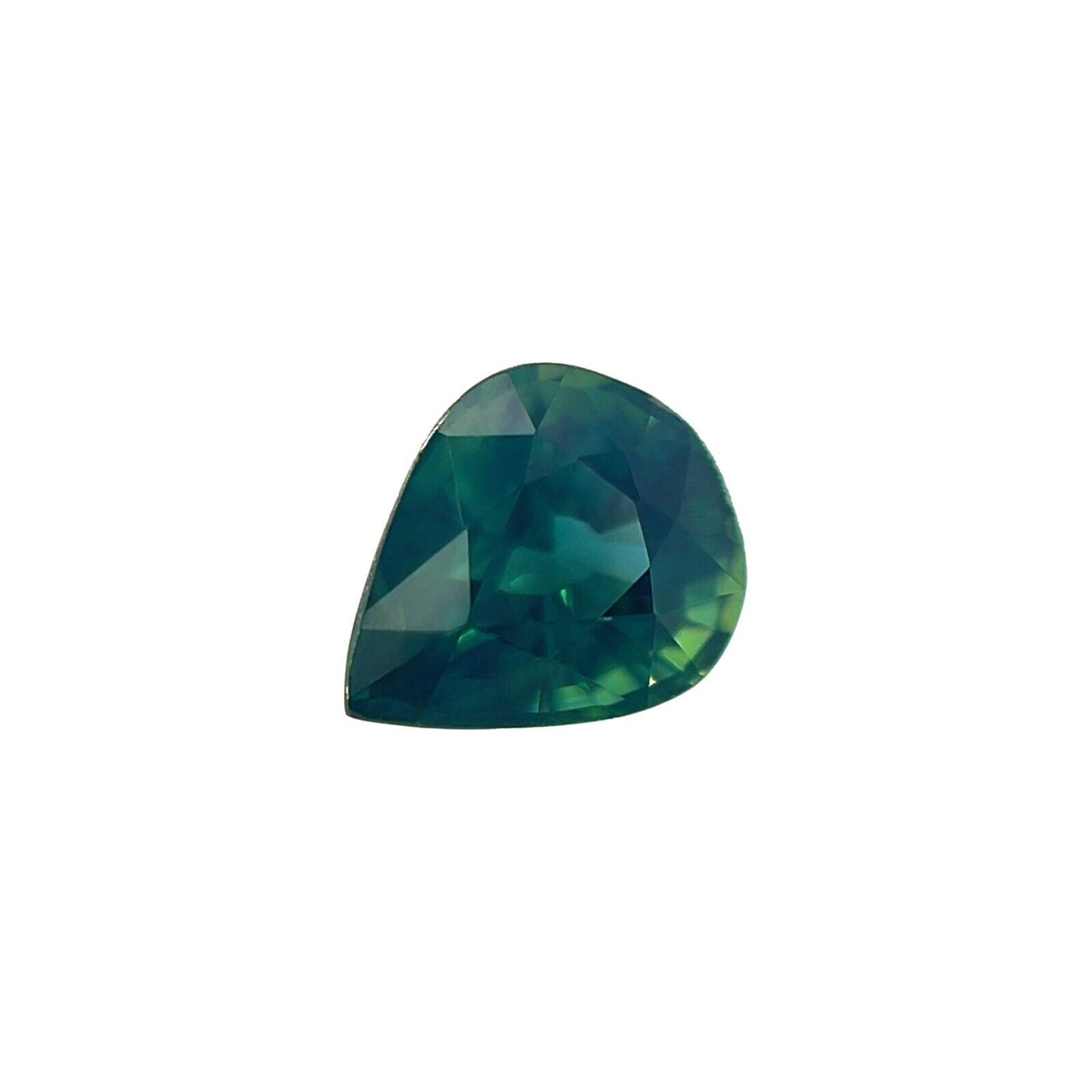 NATURAL Deep Blue Green 0.95ct Sapphire UNTREATED Pear Teardrop Cut 6.3x5.2mm