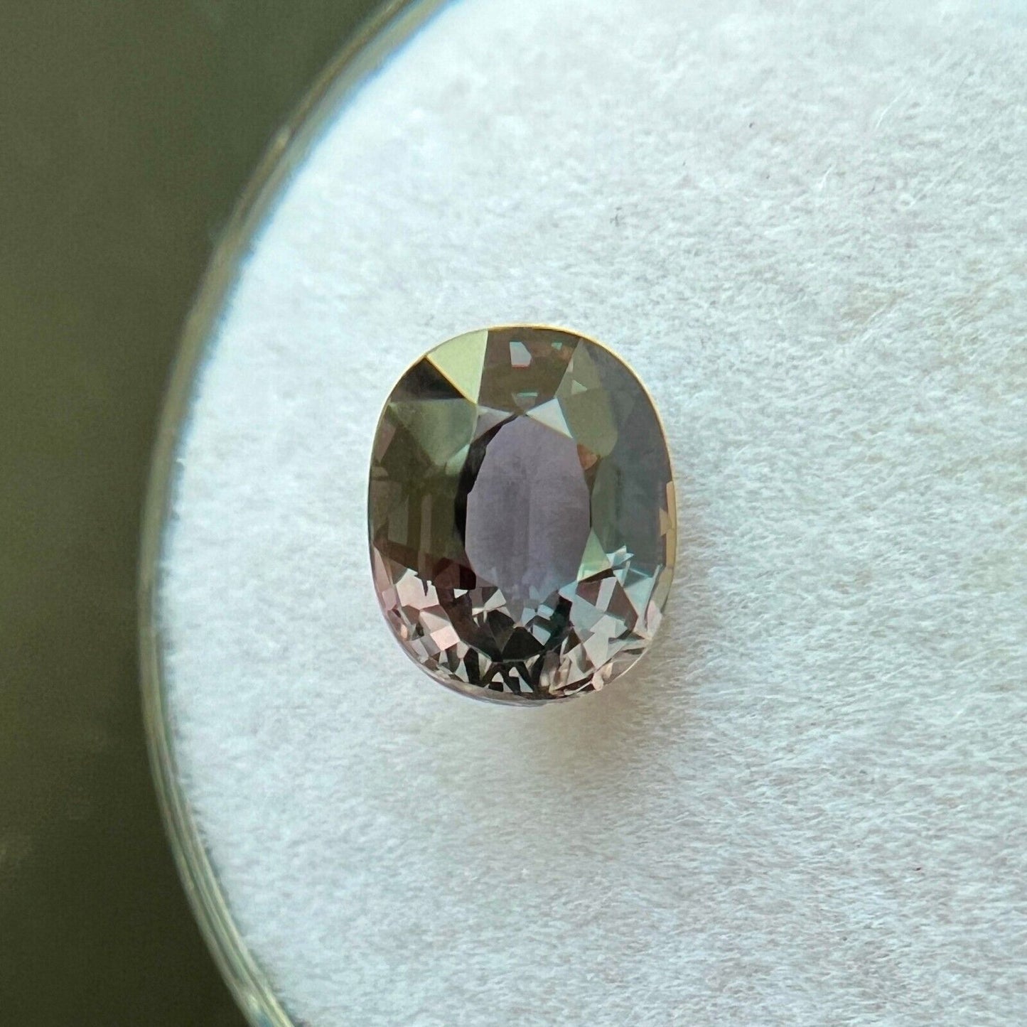1.85ct Colour Change Sapphire Pink Purple UNTREATED Rare Oval Gem 7.5x6mm VVS