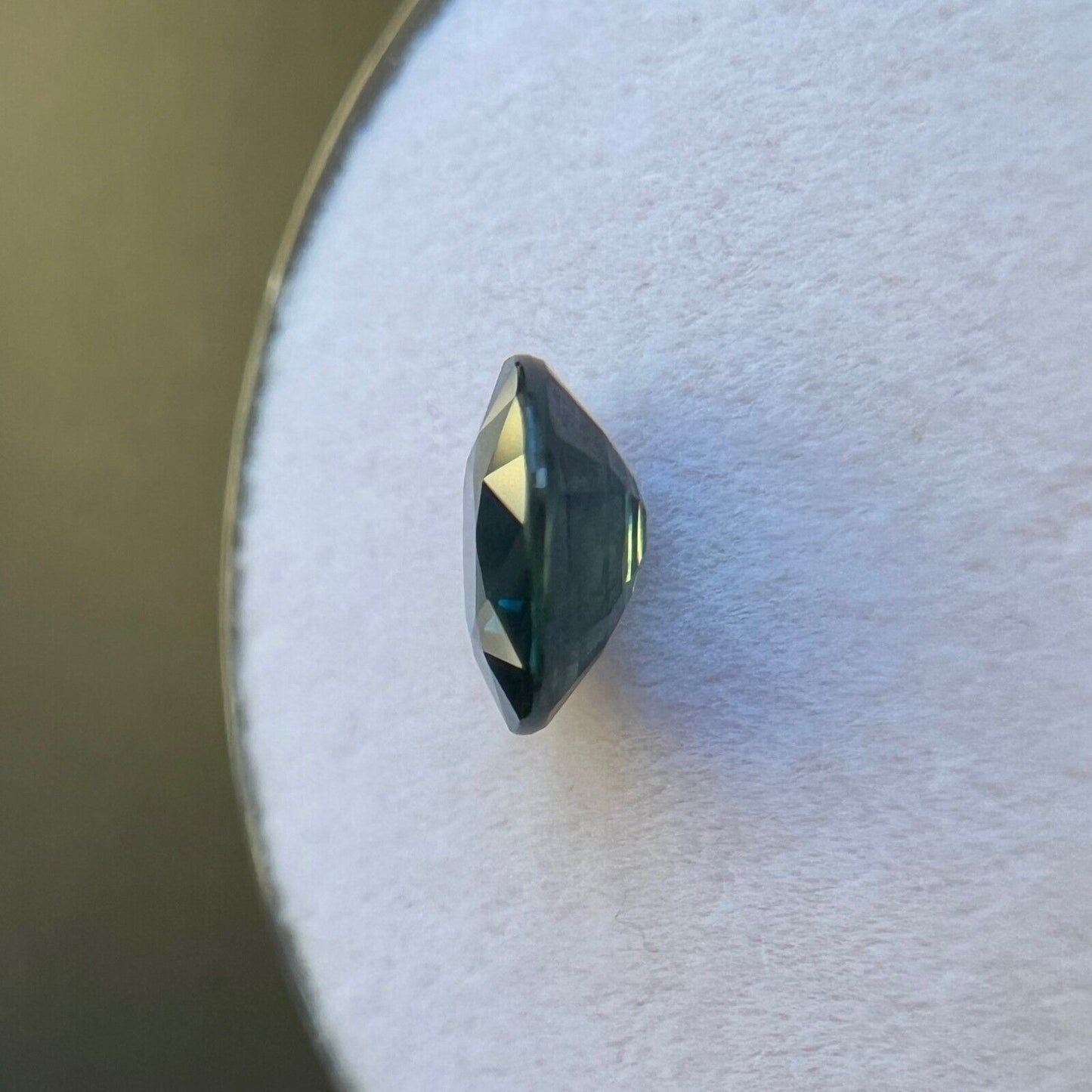 NATURAL 1.06ct Australian DEEP Green Blue Sapphire Oval Cut Loose Gem 6.7x6mm VS