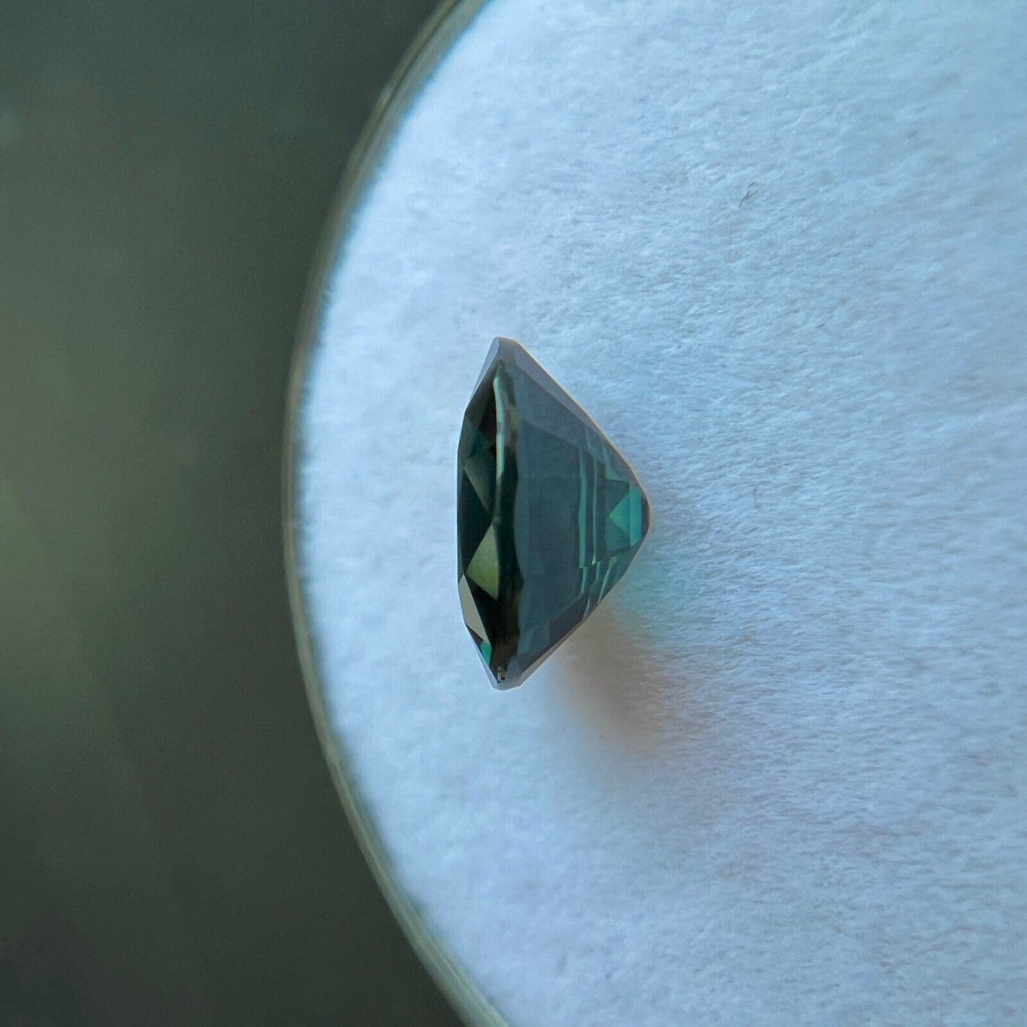 NATURAL 1.53ct Deep Blue Green Sapphire Oval Cut Loose Gemstone 7.5x6.5mm VVS