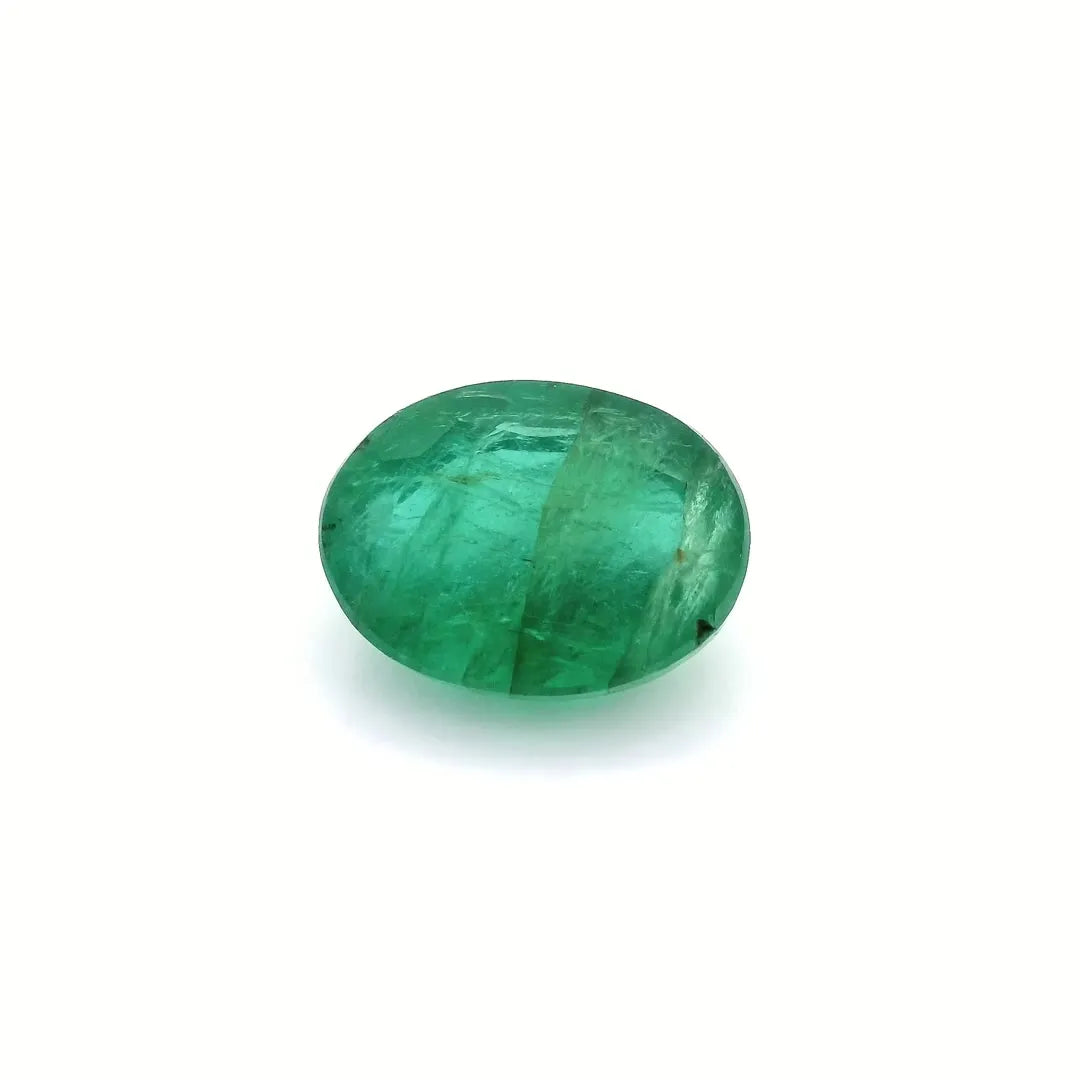 6.36ct Oval Natural Emerald (Colour Green, Clarity Slightly Included, Cut Faceted)