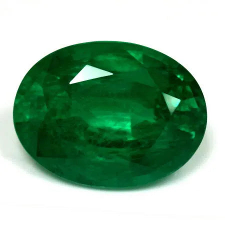 8.64ct Oval Natural Emerald (Colour Green, Clarity Slightly Included, Cut Faceted)