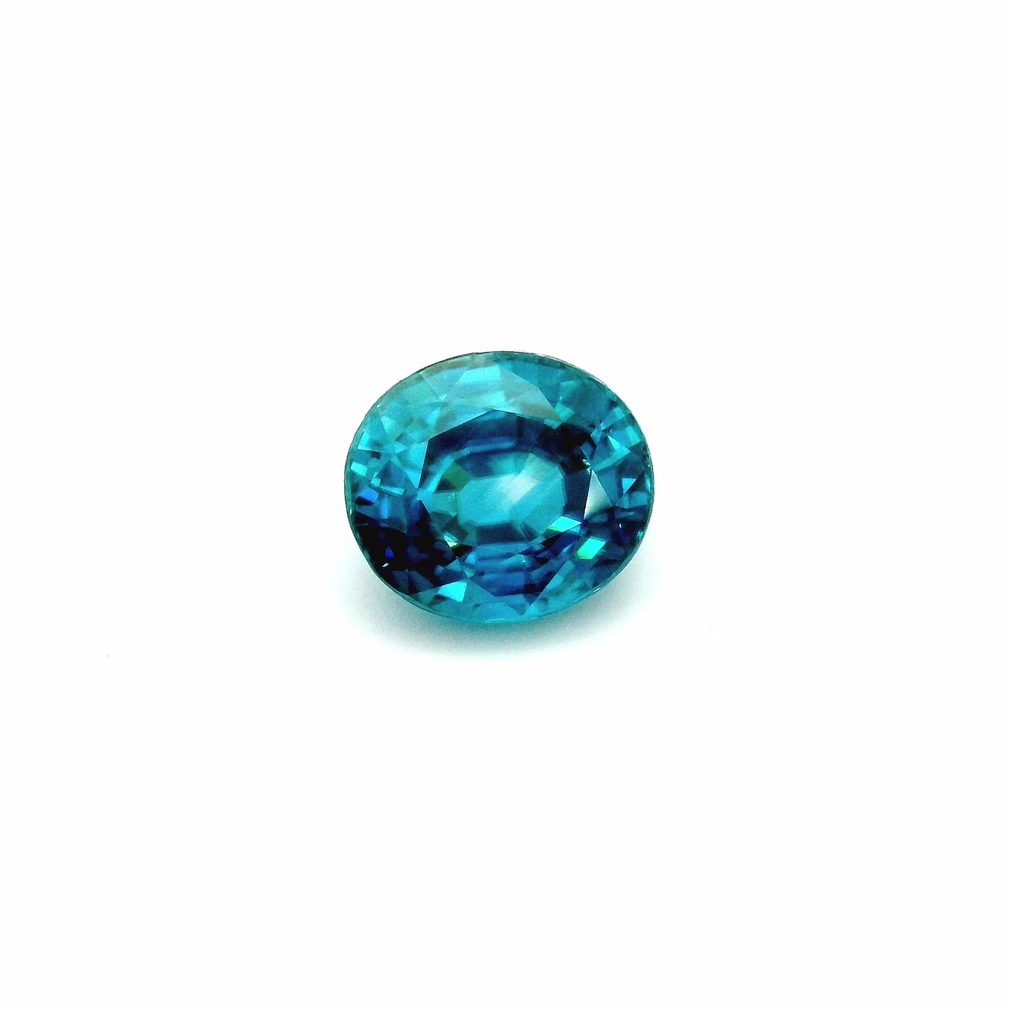 9.57ct Oval Natural Zircon (Colour Blue, Clarity Eye Clean, Cut Faceted)