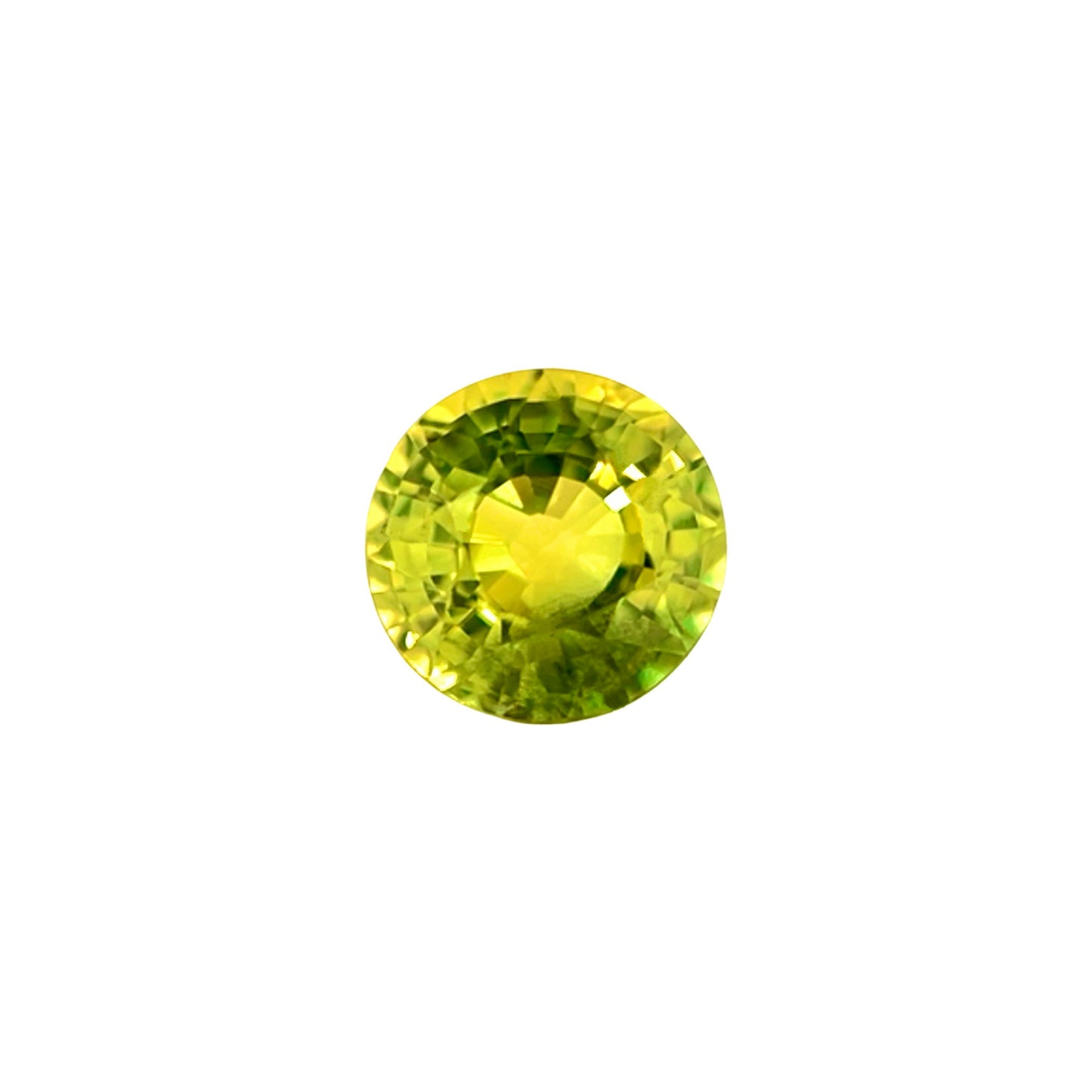 GIA CERTIFIED Green Yellow Sapphire 1.20ct UNTREATED Round Cut Unheated Rare