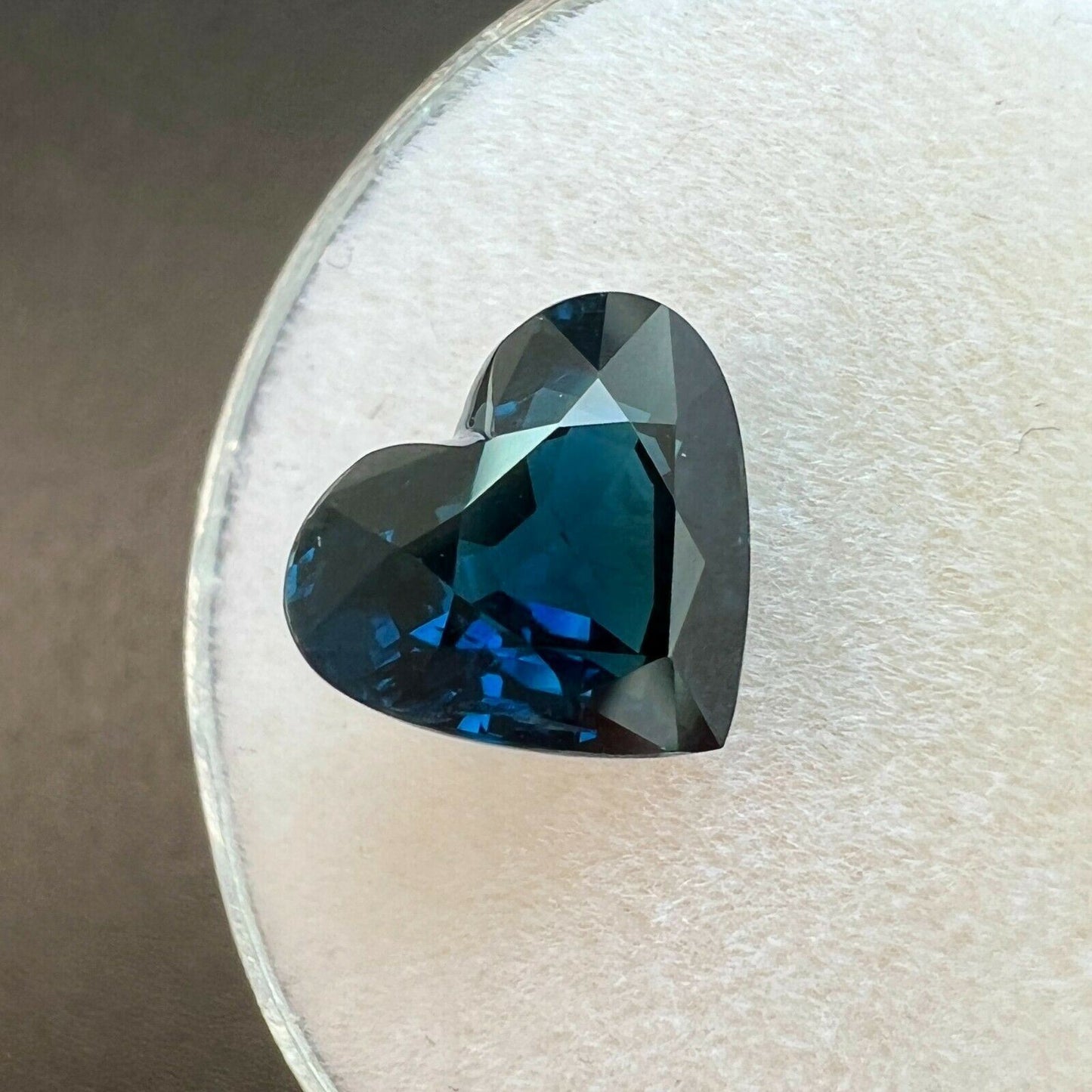 FINE 3.08ct Deep Blue NATURAL Sapphire Heart Cut Loose Rare Gemstone 9.2x8mm