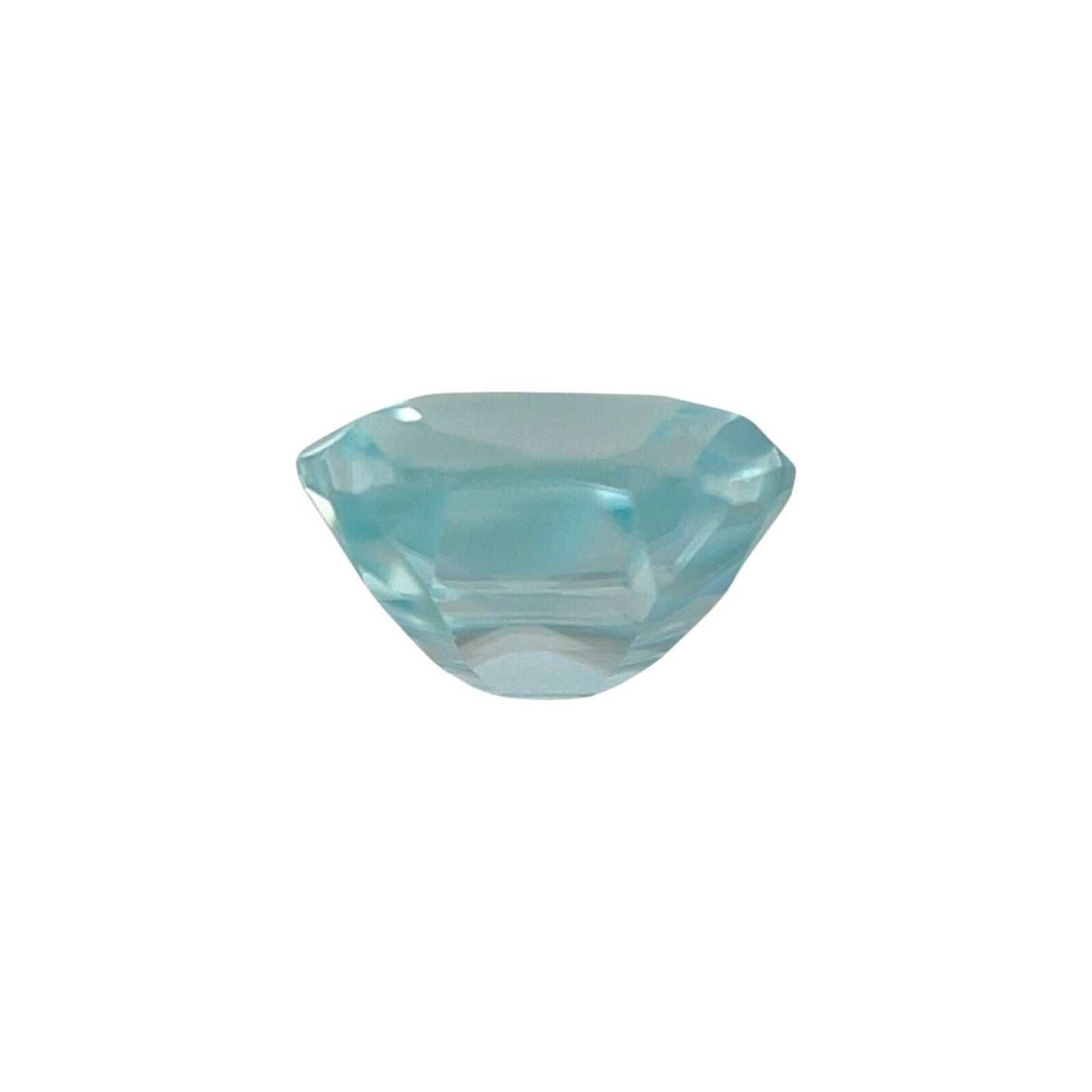 2.17ct NATURAL Blue Zircon Vivid Cushion Cut Loose 7.4x6mm VS Gemstone