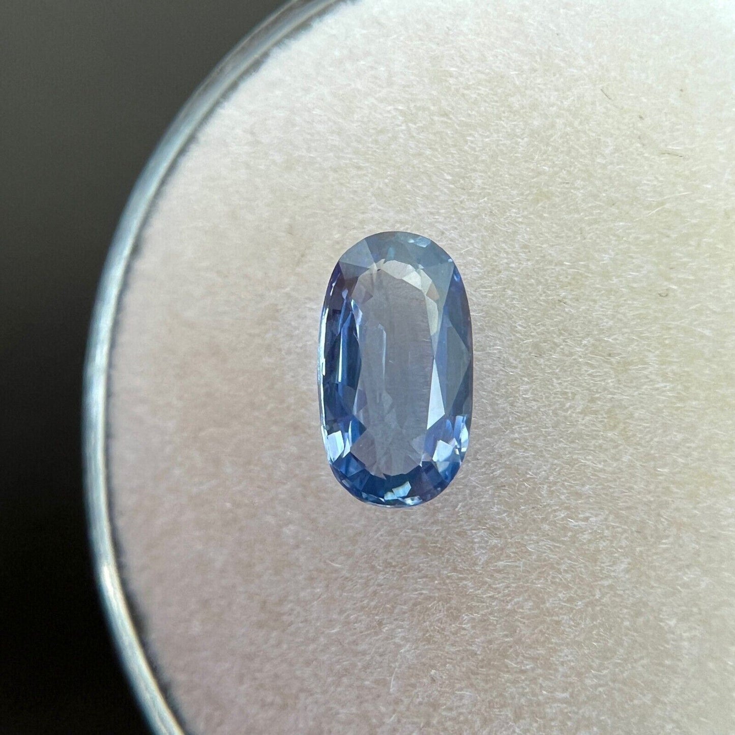 0.98ct Ceylon Light Blue Sapphire Oval Cut RARE Loose Gem 7.6x4.3mm VVS