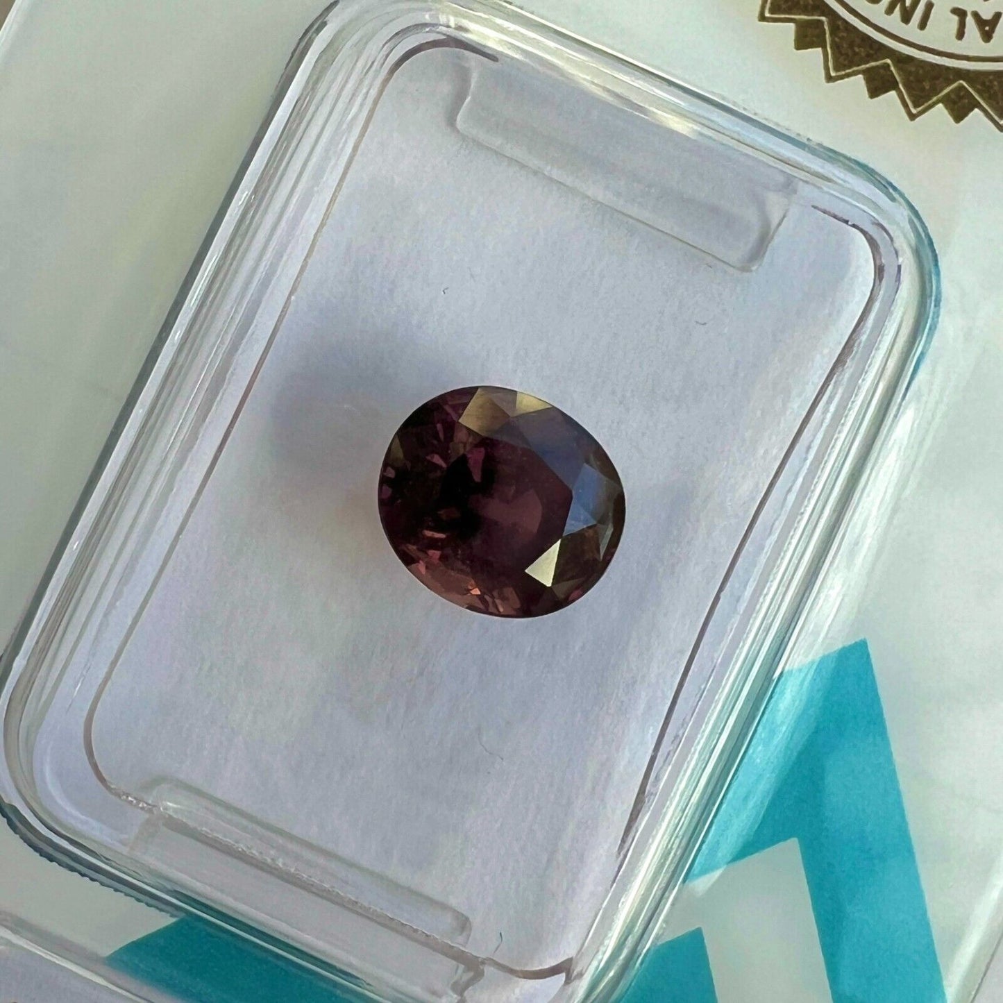 1.91ct NATURAL Untreated Purple Pink Sapphire Oval Cut IGI CERTIFIED 7x6.2mm