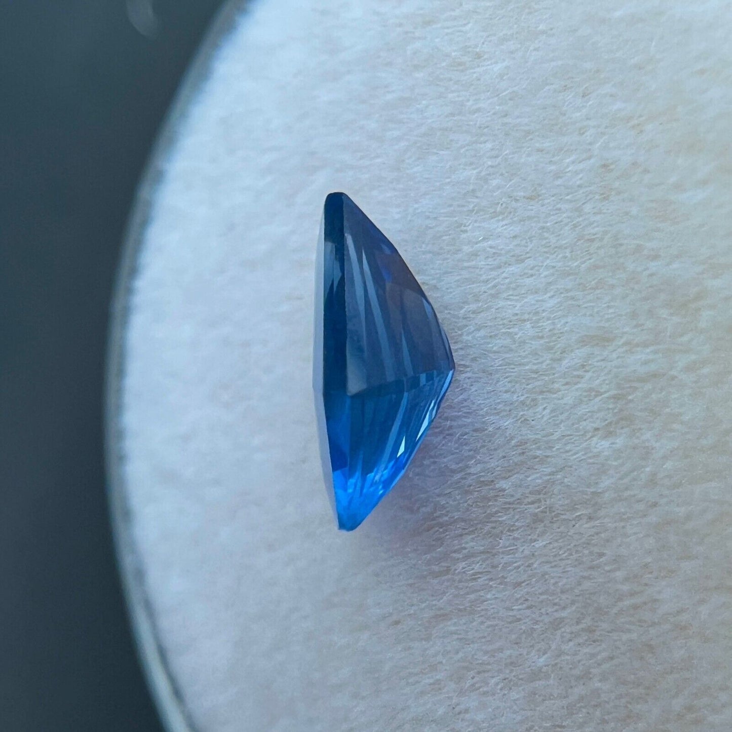 1.08ct CEYLON Sapphire Cornflower Blue Loose Fancy FAN Cut NATURAL 8.6x6.2mm VS