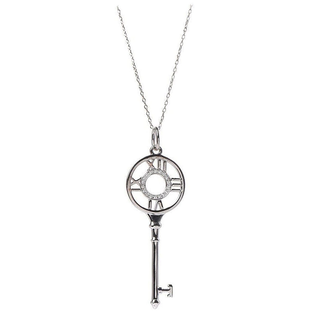 Tiffany & Co. Sterling Silver Tiffany Key Pendant Necklace