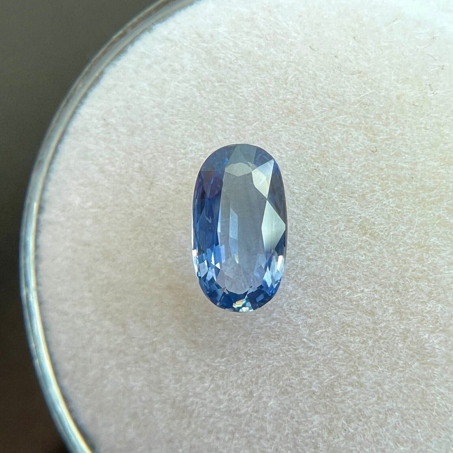 0.98ct Ceylon Light Blue Sapphire Oval Cut RARE Loose Gem 7.6x4.3mm VVS