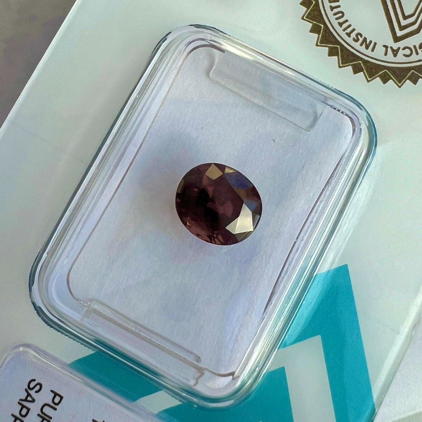 1.91ct NATURAL Untreated Purple Pink Sapphire Oval Cut IGI CERTIFIED 7x6.2mm
