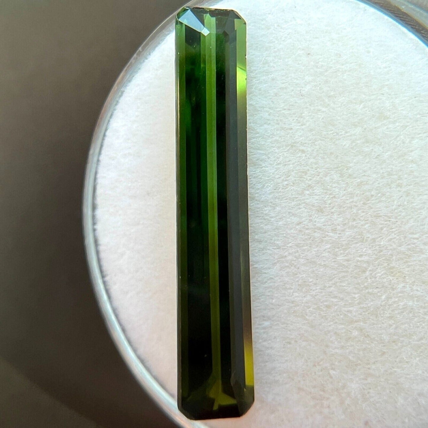 2.78ct NATURAL Bi Colour Green Tourmaline Elongated Emerald Cut 23.2x4.3mm