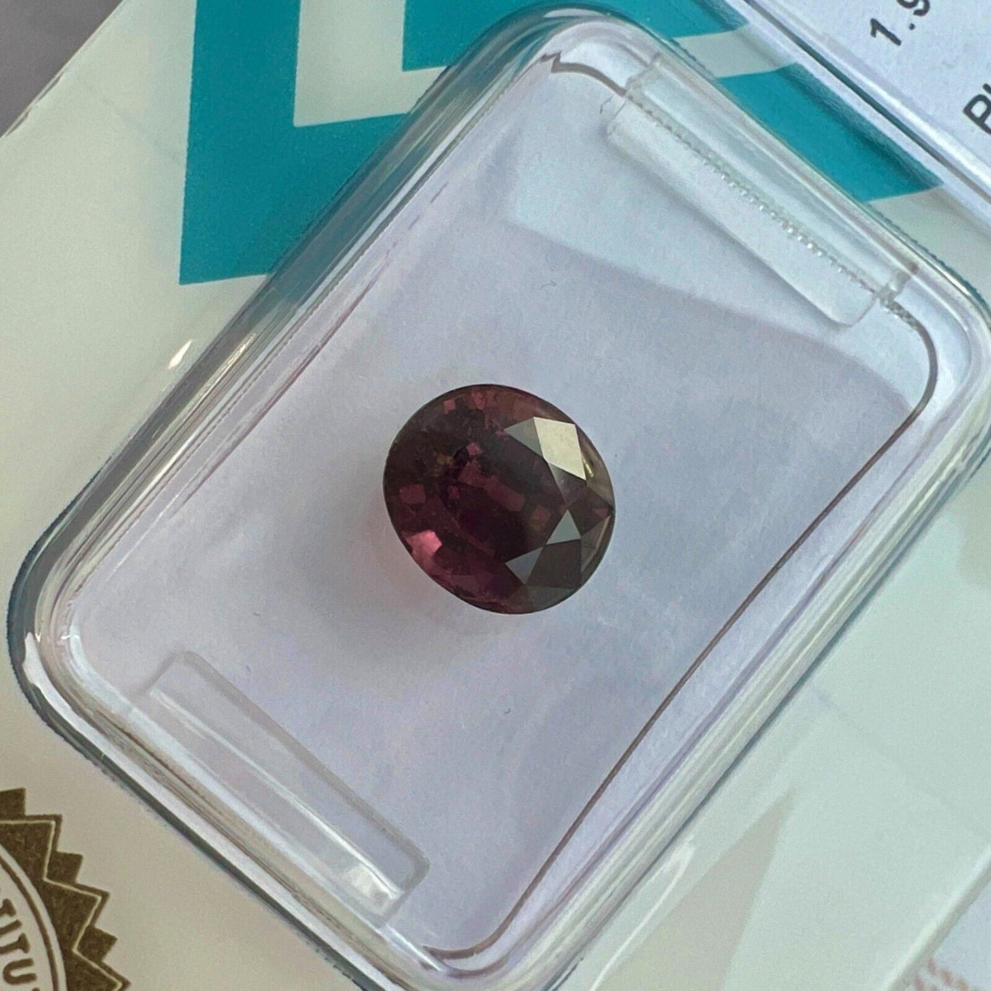1.91ct NATURAL Untreated Purple Pink Sapphire Oval Cut IGI CERTIFIED 7x6.2mm