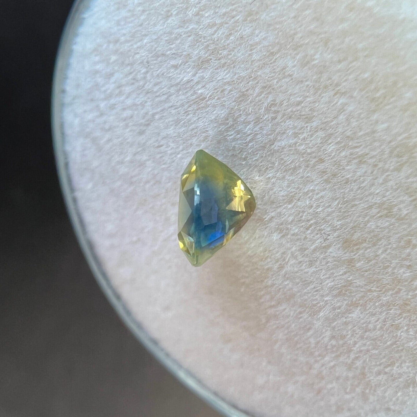 UNIQUE Untreated GIA CERTIFIED Parti Colour Sapphire Blue Yellow 0.82ct Pear VS