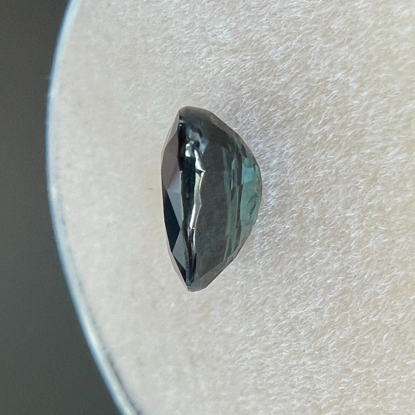 1.40ct Deep Green Blue NATURAL Sapphire Oval 'Egg' Cut RARE Gem 7.5x5.5mm