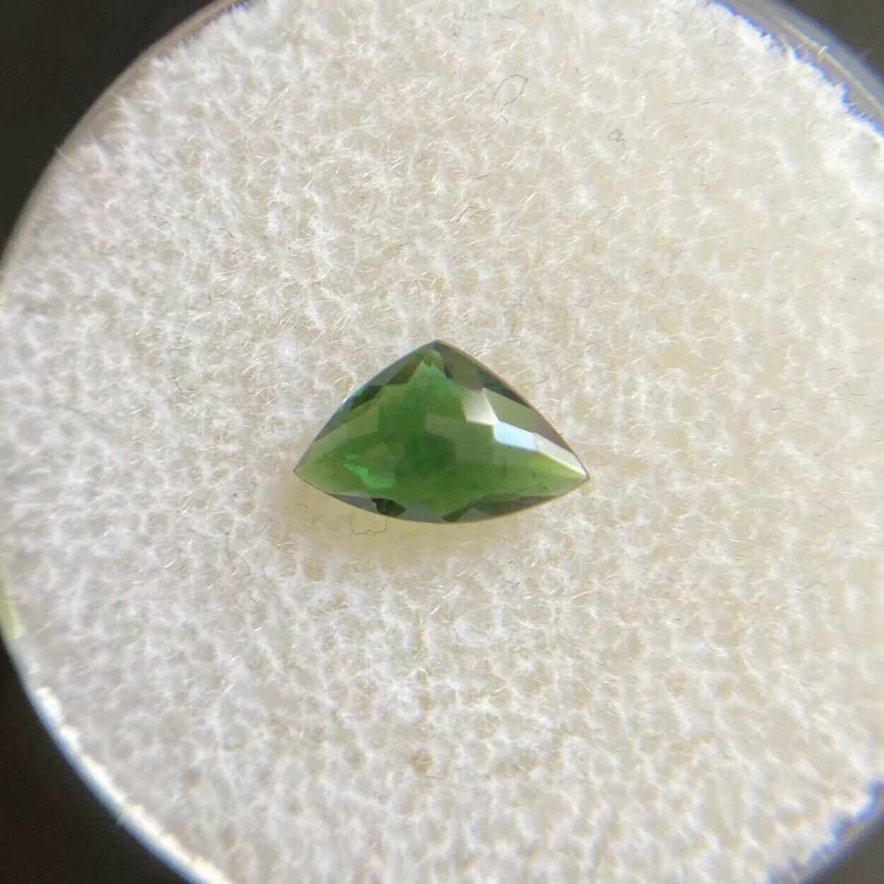 NATURAL Deep Green CHROME Tourmaline 0.49ct Trillion Triangle Cut RARE Gem