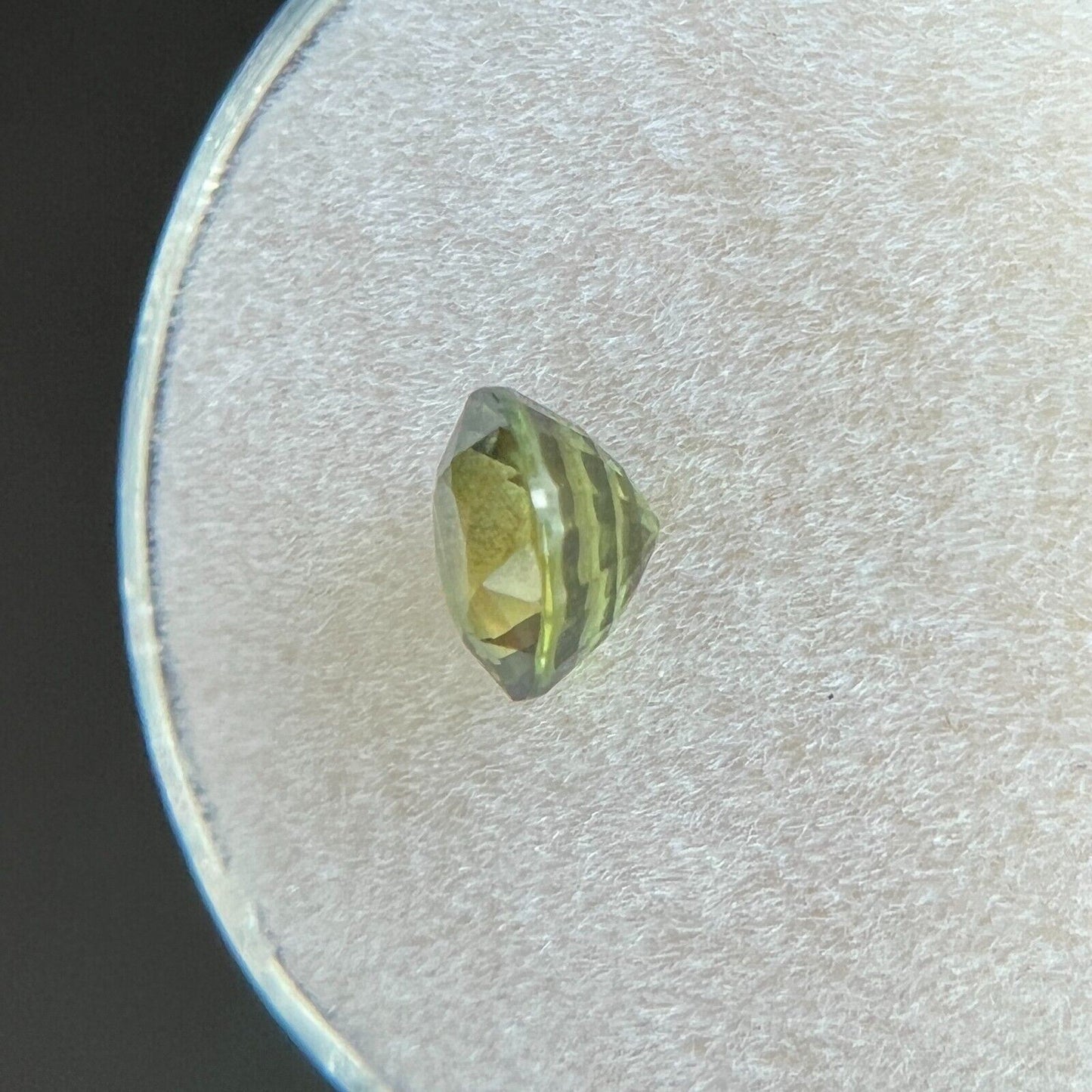 GIA CERTIFIED Green Yellow Sapphire 1.20ct UNTREATED Round Cut Unheated Rare