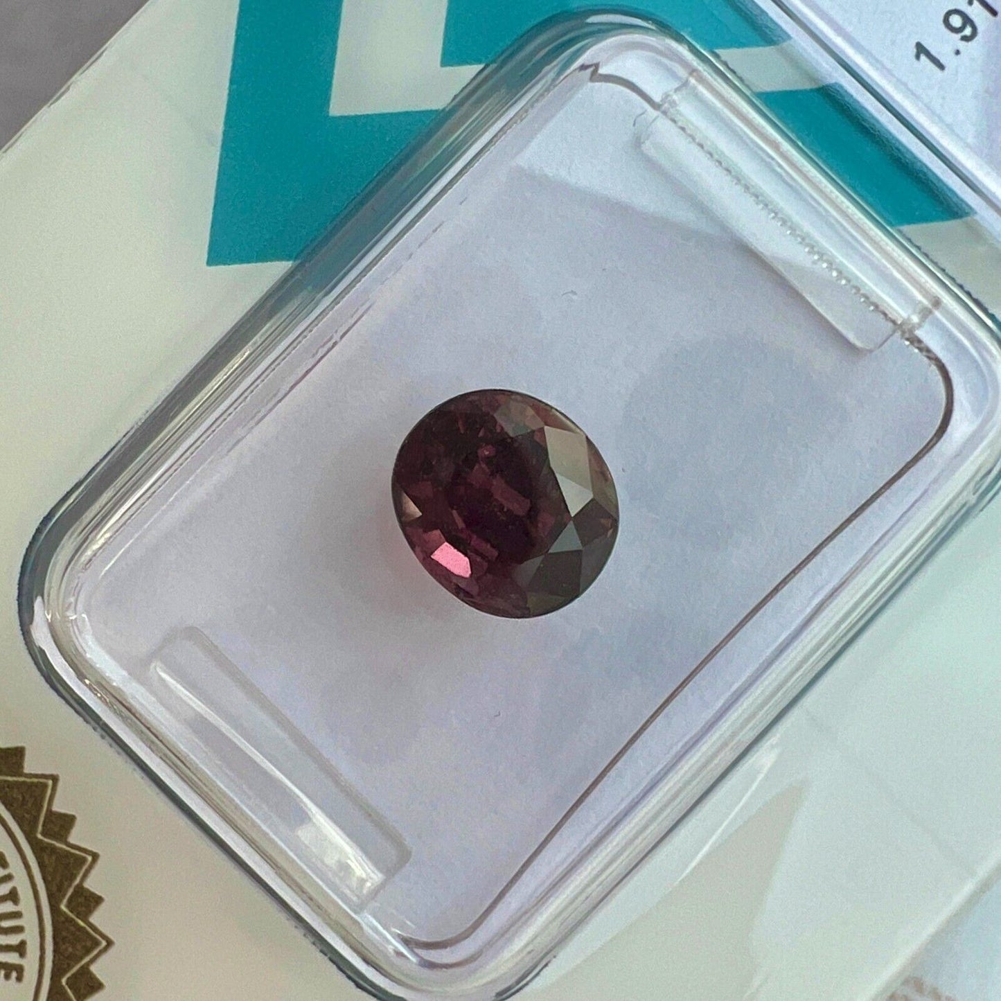 1.91ct NATURAL Untreated Purple Pink Sapphire Oval Cut IGI CERTIFIED 7x6.2mm