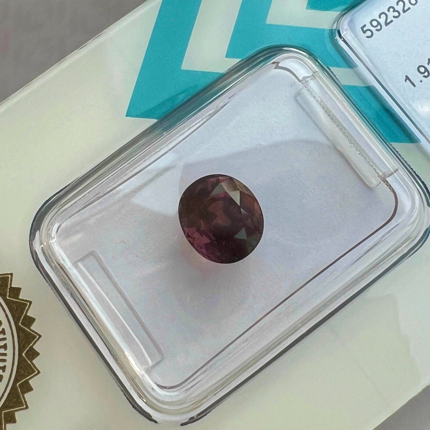 1.91ct NATURAL Untreated Purple Pink Sapphire Oval Cut IGI CERTIFIED 7x6.2mm