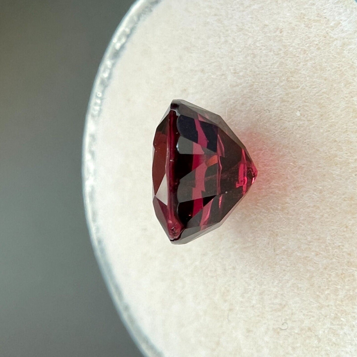 3.26ct Deep Purple Red Rhodolite Garnet Oval Cut 8.4x7.3mm Loose Gemstone