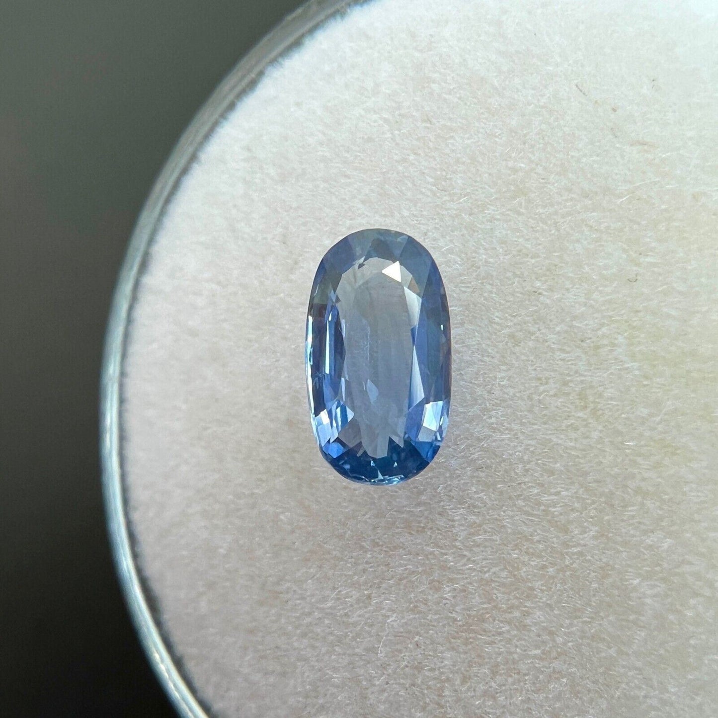 0.98ct Ceylon Light Blue Sapphire Oval Cut RARE Loose Gem 7.6x4.3mm VVS