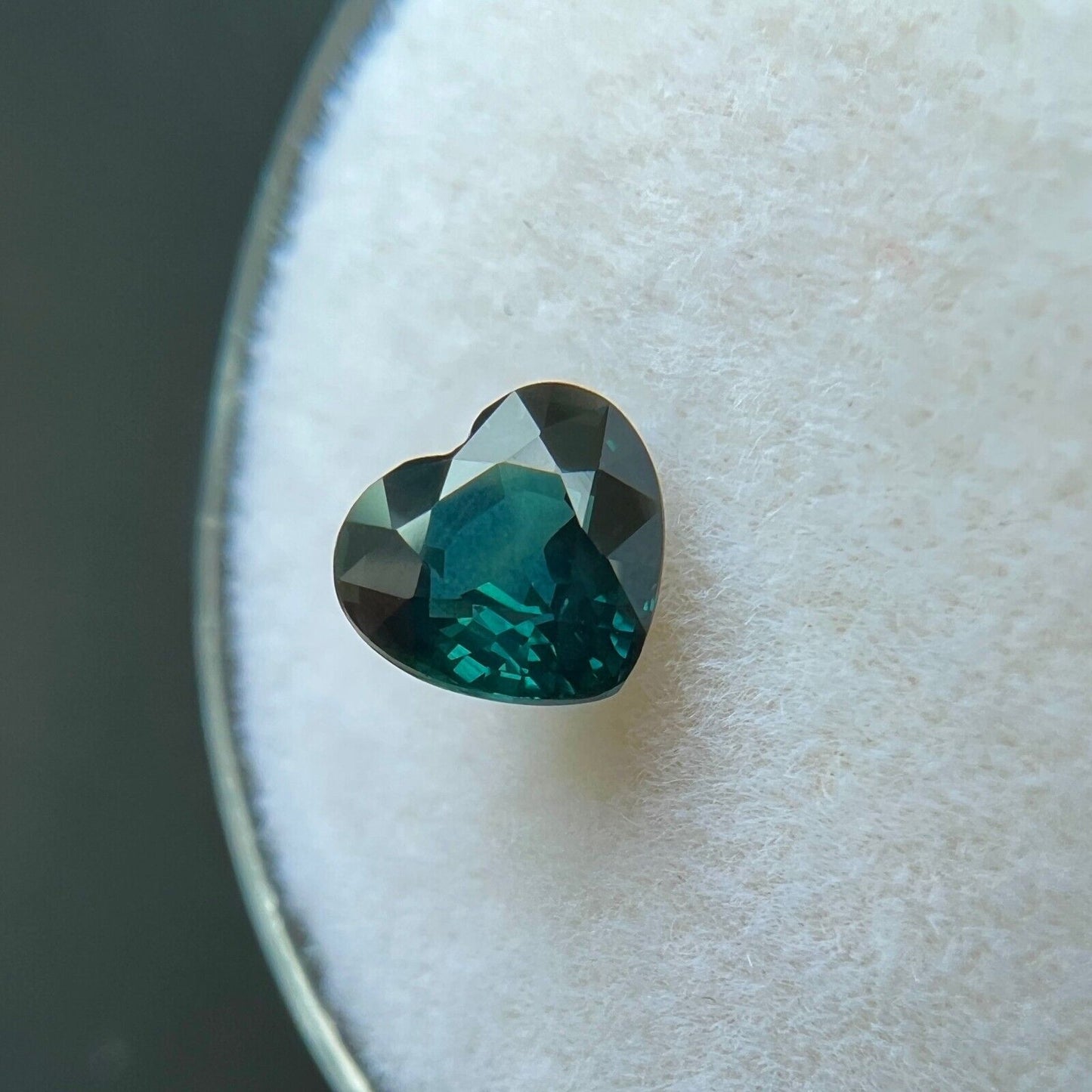 Natural Sapphire 1.04ct Heart Cut FINE Green Blue Loose Gem VS 6x5.6mm