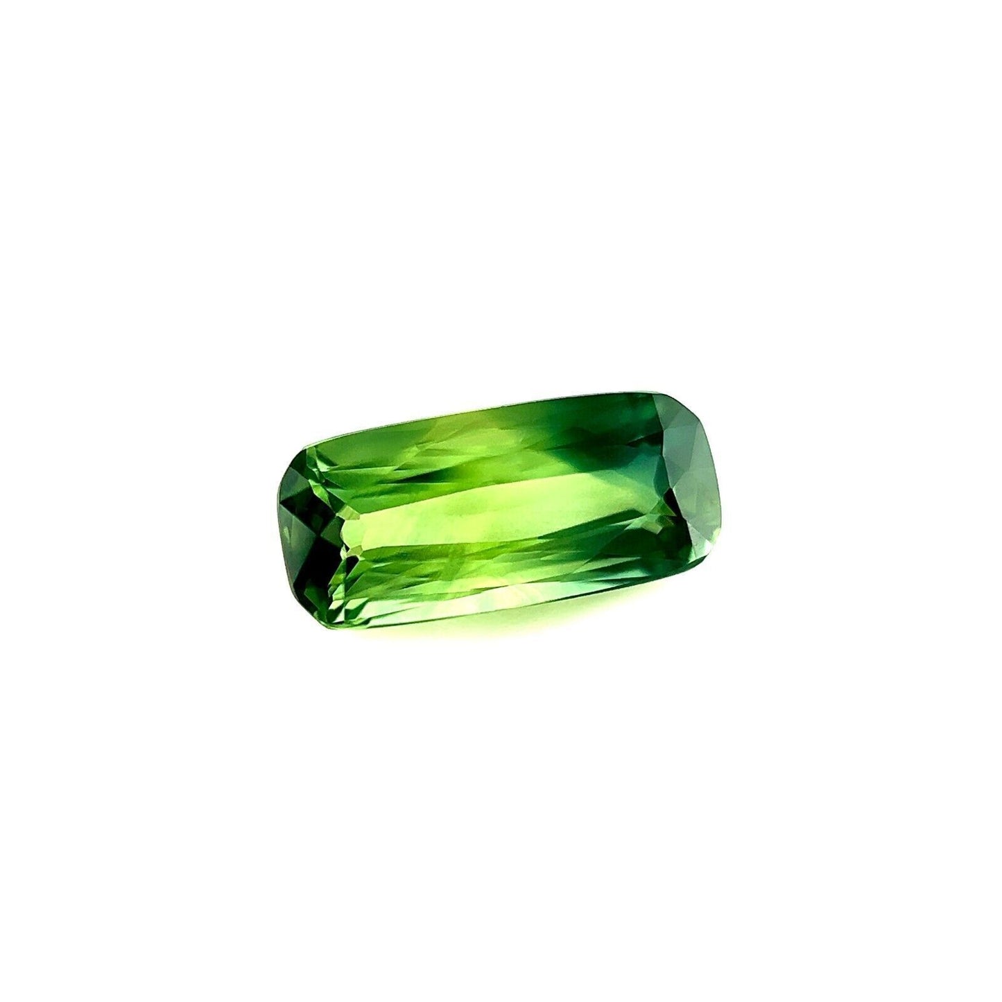 1.48ct UNIQUE Green Sapphire Fancy Cushion Scissor Cut Loose Gem 9.8x4.5mm VVS