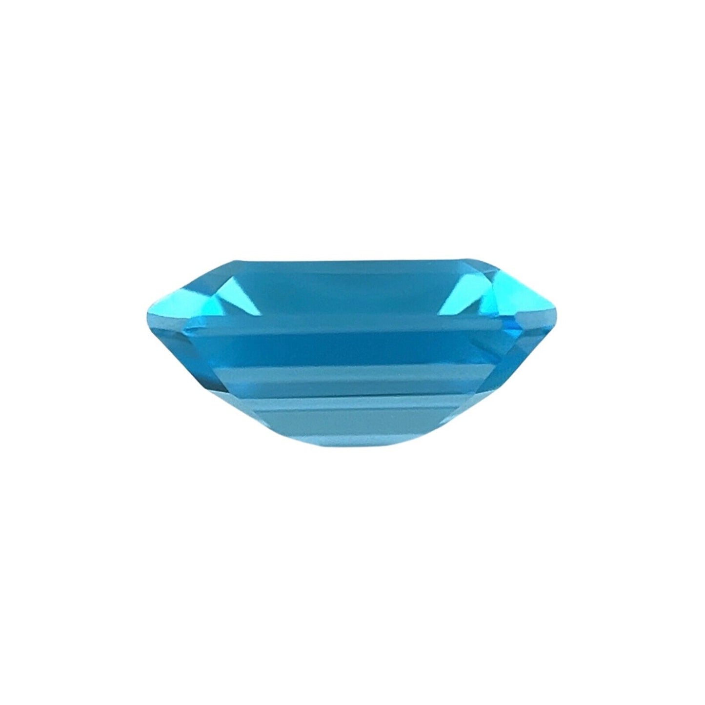 NATURAL 10x8mm Swiss Blue Topaz Emerald Octagon Cut 4.00 Carat Calibrated Gem