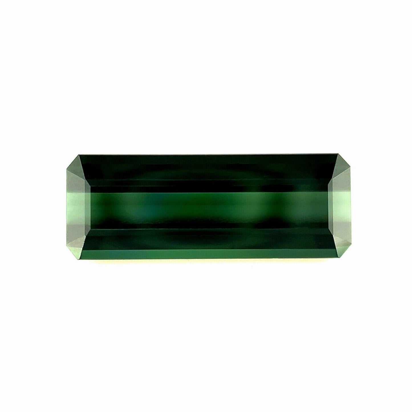 4.28ct Deep Green Tourmaline Fancy Octagon Scissor Emerald Cut 16.5x6mm IF