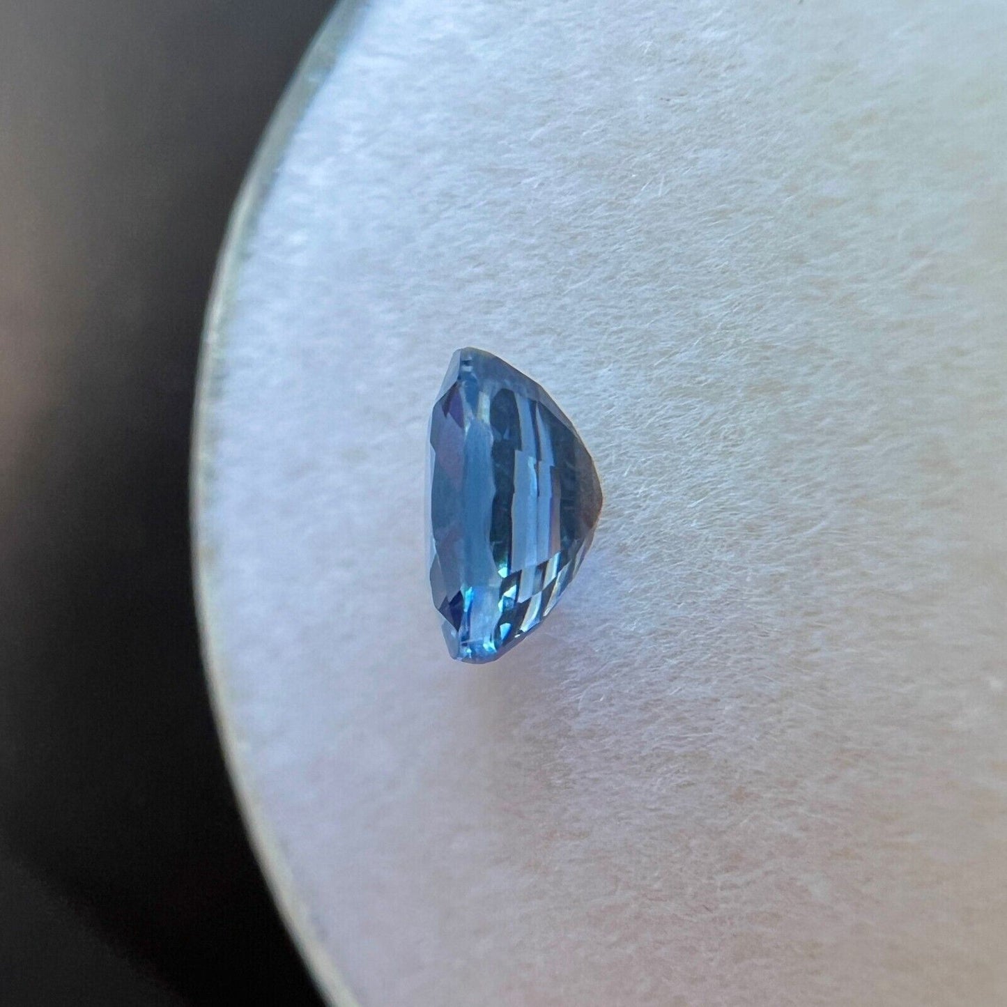 GRA CERTIFIED Unique Vivid Blue THAILAND Sapphire 0.87ct Oval Cut Gem 5.9x3.2mm