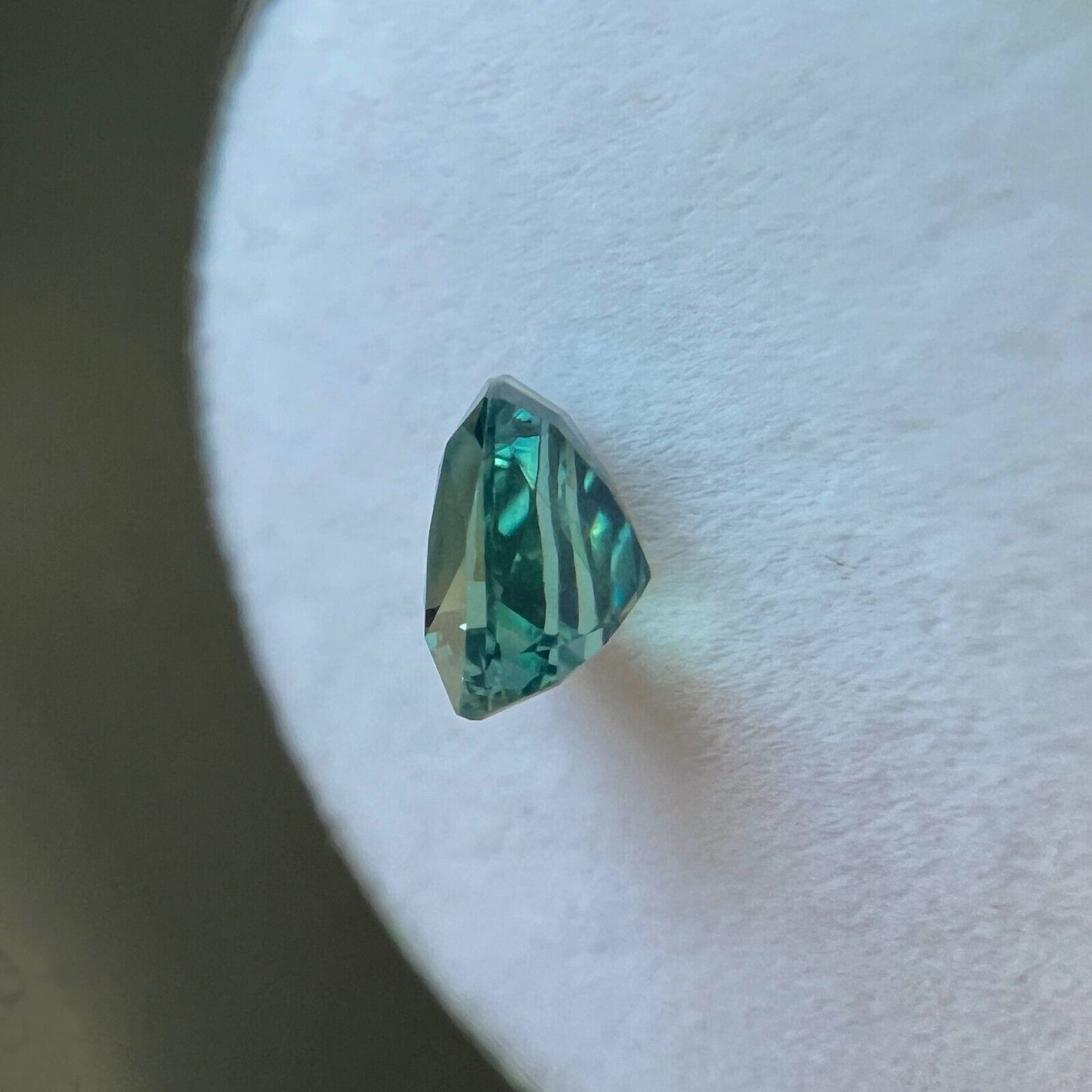 1.12ct NATURAL Sapphire VIVID Blue Green Fancy TRAPEZE Cut Gem 5.7x5.6mm VS