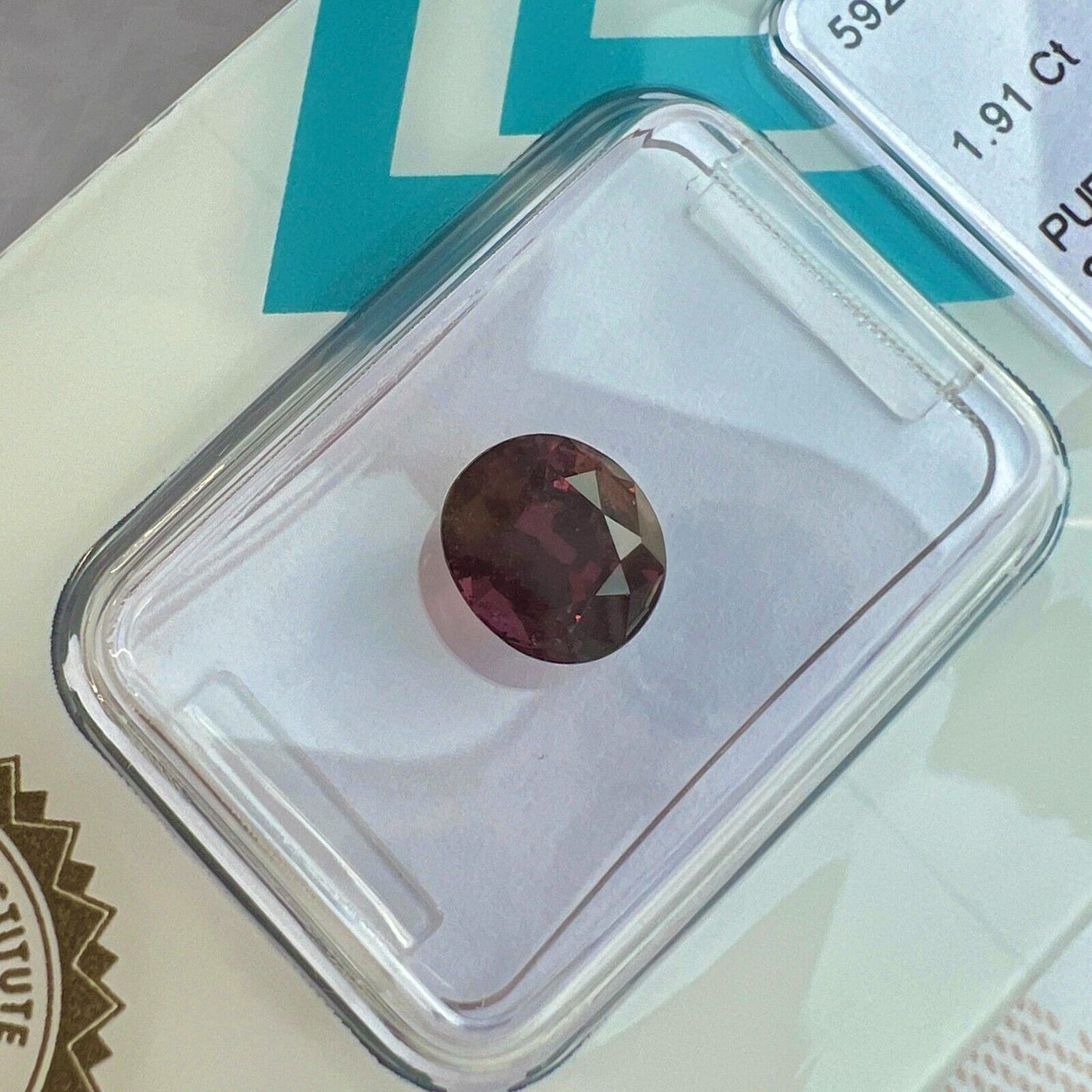 1.91ct NATURAL Untreated Purple Pink Sapphire Oval Cut IGI CERTIFIED 7x6.2mm