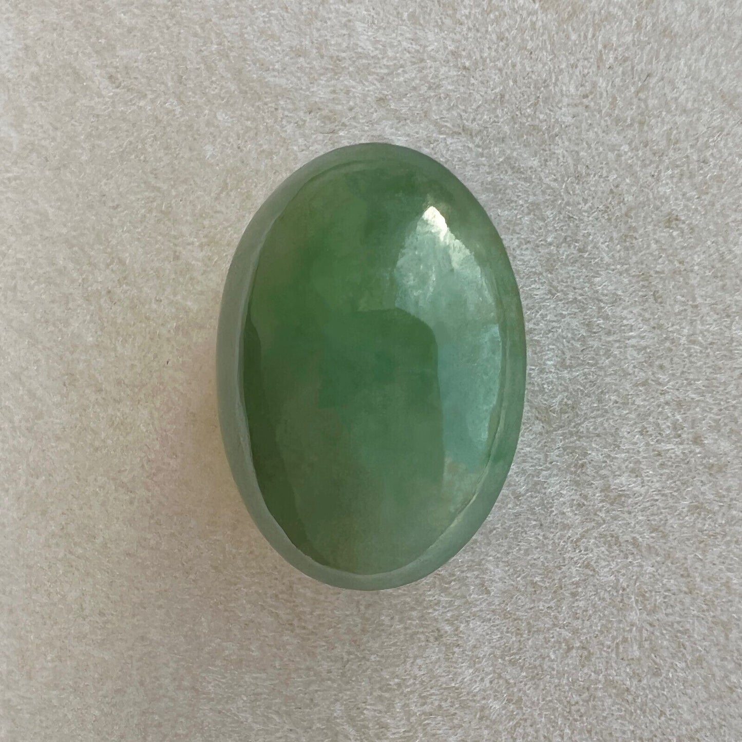 HUGE 17.57ct GIA CERTIFIED Green Jadeite Jade ‘A’ Grade Oval Cabochon RARE Gem