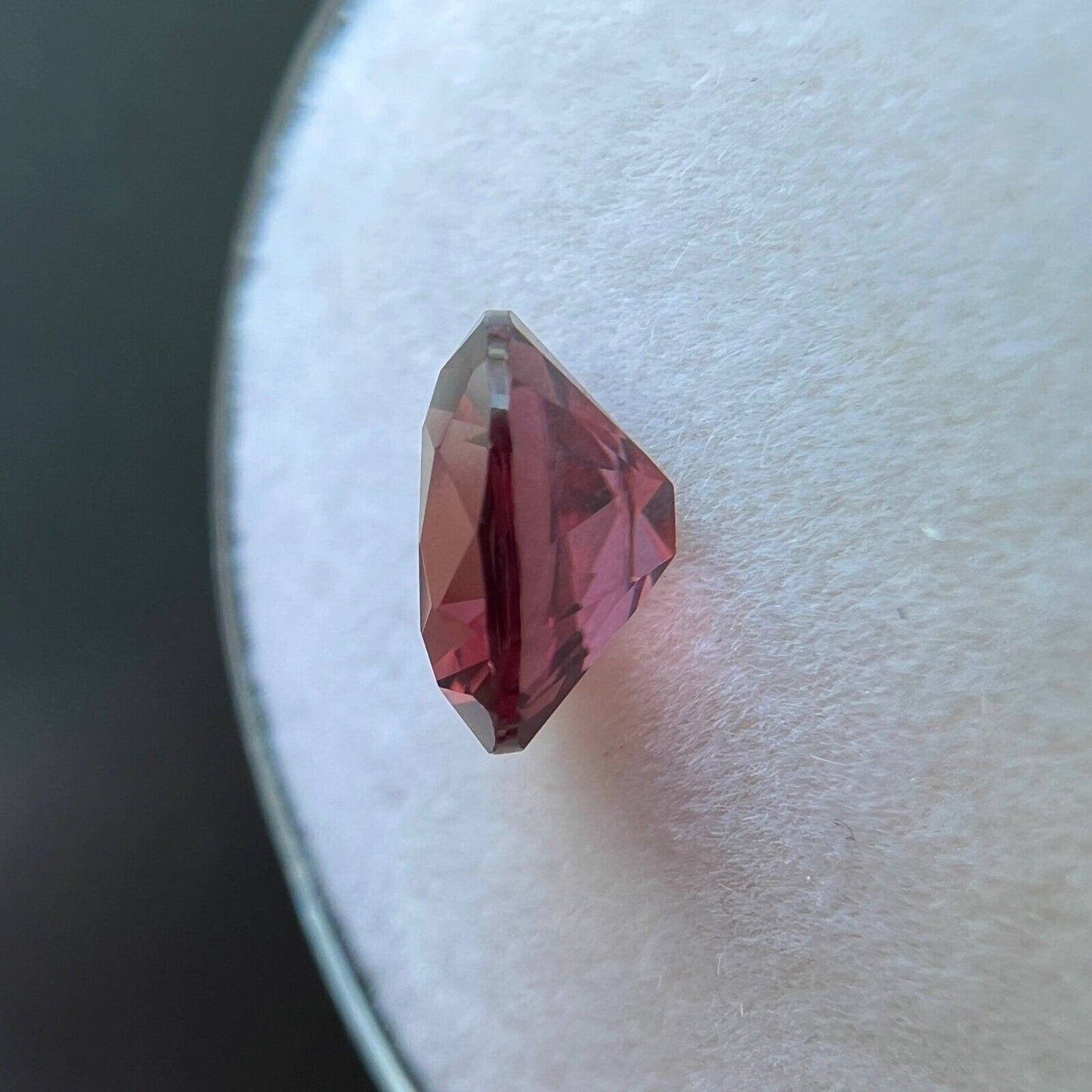 NATURAL 1.94ct Fine Pink Zircon Cushion Cut Loose Gemstone 7.3x6.4mm VVS