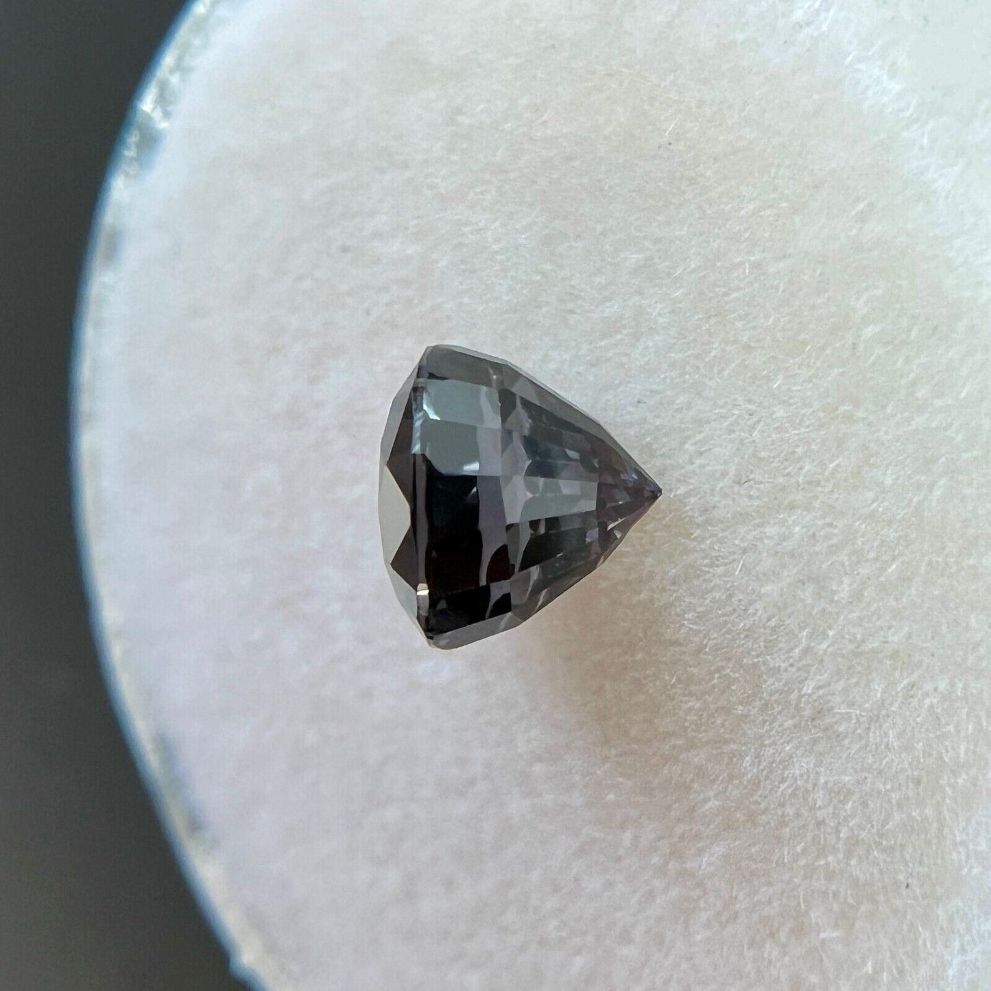 1.38ct Deep Grey Purple Titanium NATURAL Spinel Round Cut 6mm Loose Gemstone VS