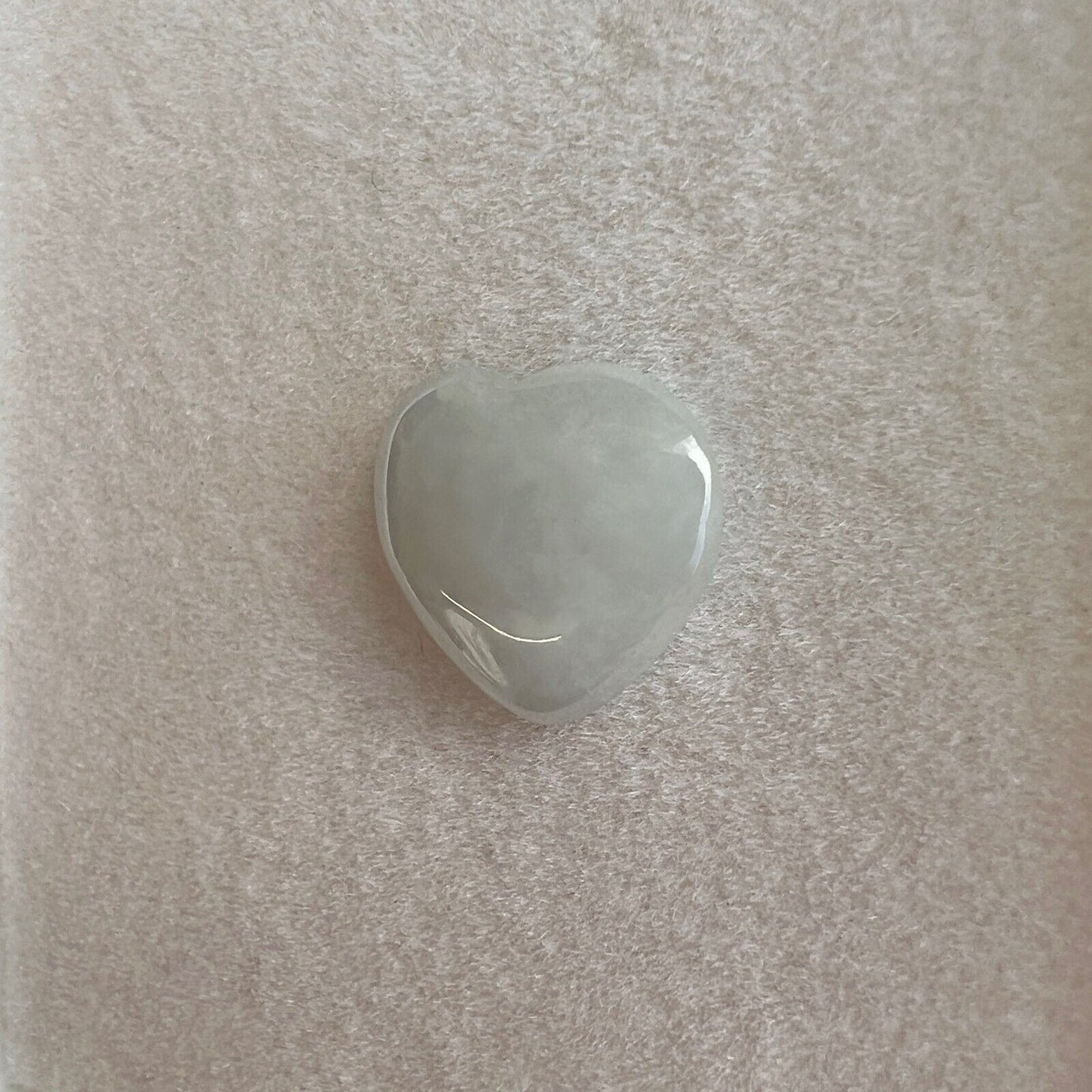 NATURAL 4.61ct White Jadeite Jade IGI CERTIFIED ‘A’ Grade Heart Cabochon Gem