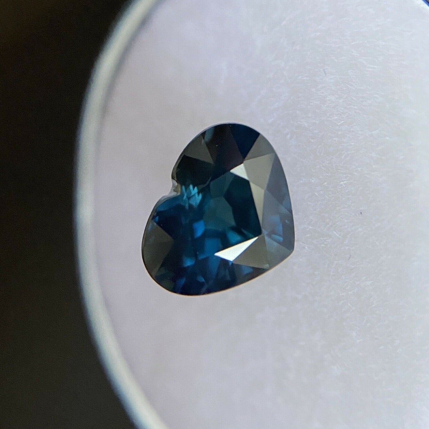 2.31ct NATURAL Blue Sapphire Australian Heart Cut RARE Loose Gem 8.5x6.8mm