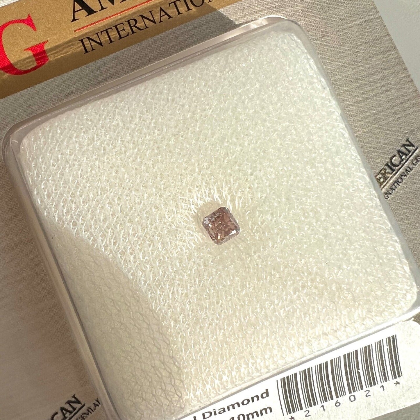 NATURAL Untreated Fancy Purple Pink Diamond 0.39ct AIG CERTIFIED Blister SI1 Cut