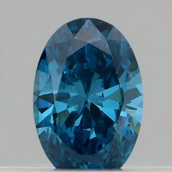 0.16ct Oval Lab Grown Diamond (Colour Fancy Vivid Blue, Clarity VS2, IGI Certified)