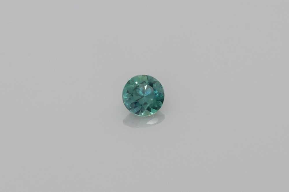 0.19ct Round Natural Sapphire (Colour Teal, Clarity Eye Clean, Cut Faceted)