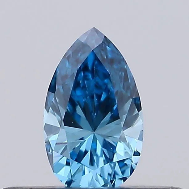 0.20ct Pear Lab Grown Diamond (Colour Fancy Vivid Blue, Clarity VVS2, IGI Certified)