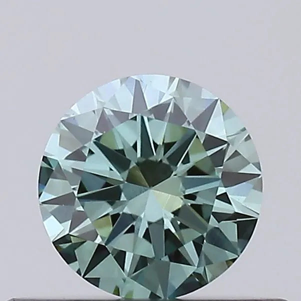 0.31ct Round Lab Grown Diamond (Colour Fancy Vivid Green, Clarity VS1, Cut EX, IGI Certified)