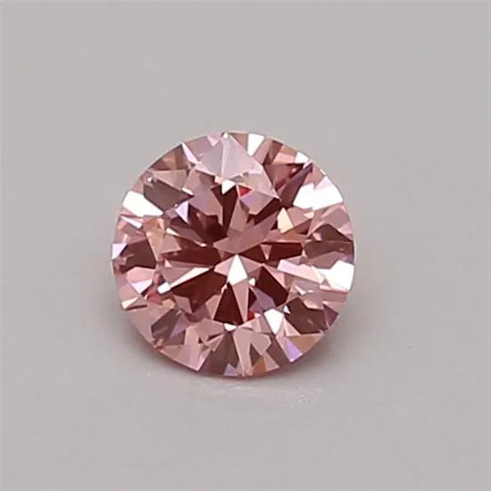 0.31ct Round Lab Grown Diamond (Colour Fancy Vivid Pink, Clarity VVS2, Cut EX, IGI Certified)