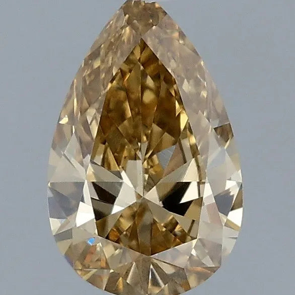 0.33ct Pear Natural Diamond (Colour Fancy Light Yellowish Brown, Clarity VVS2, Cut VG, IGI Certified)