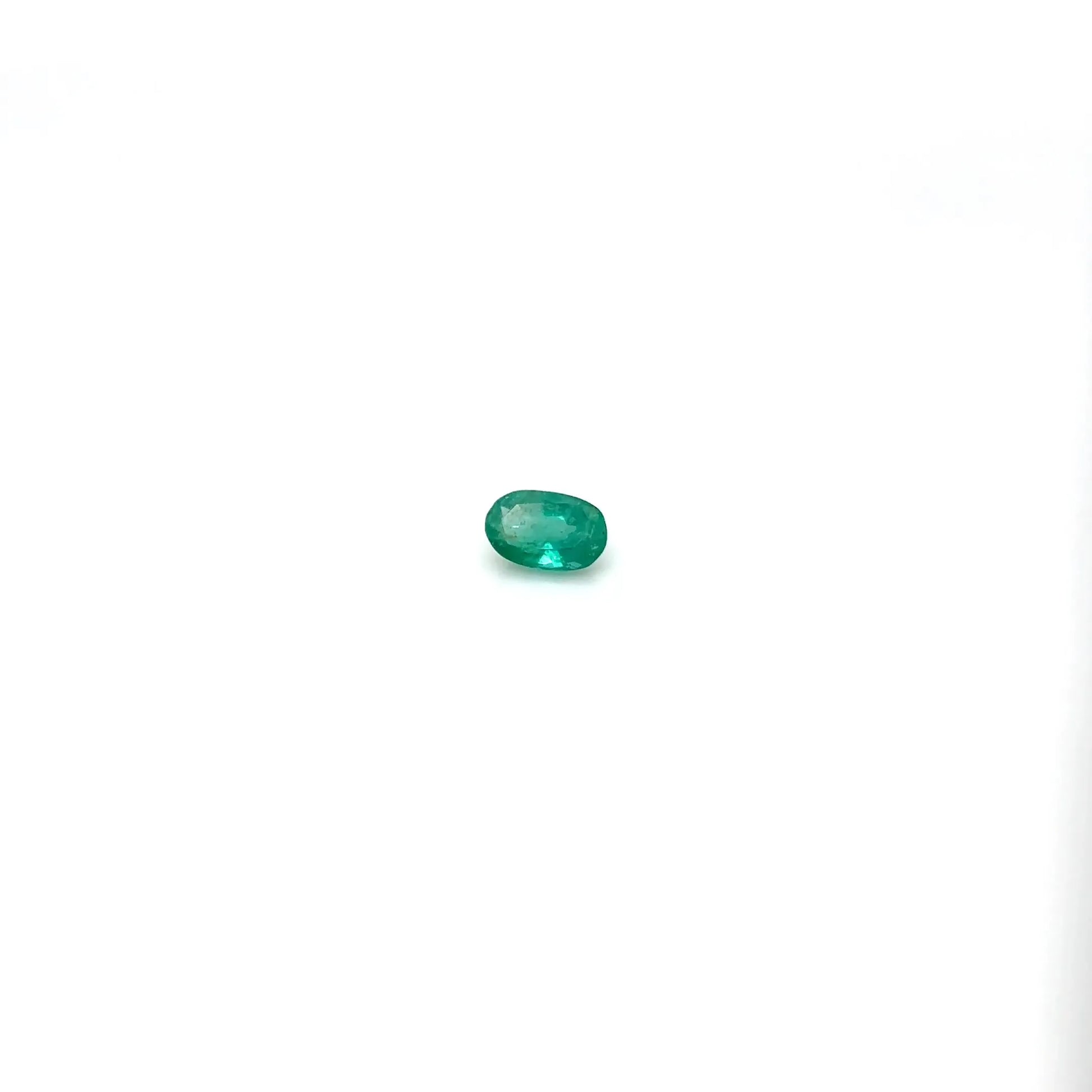 0.35ct Oval Natural Emerald (Colour Green, Clarity Slightly Included, Cut Faceted)