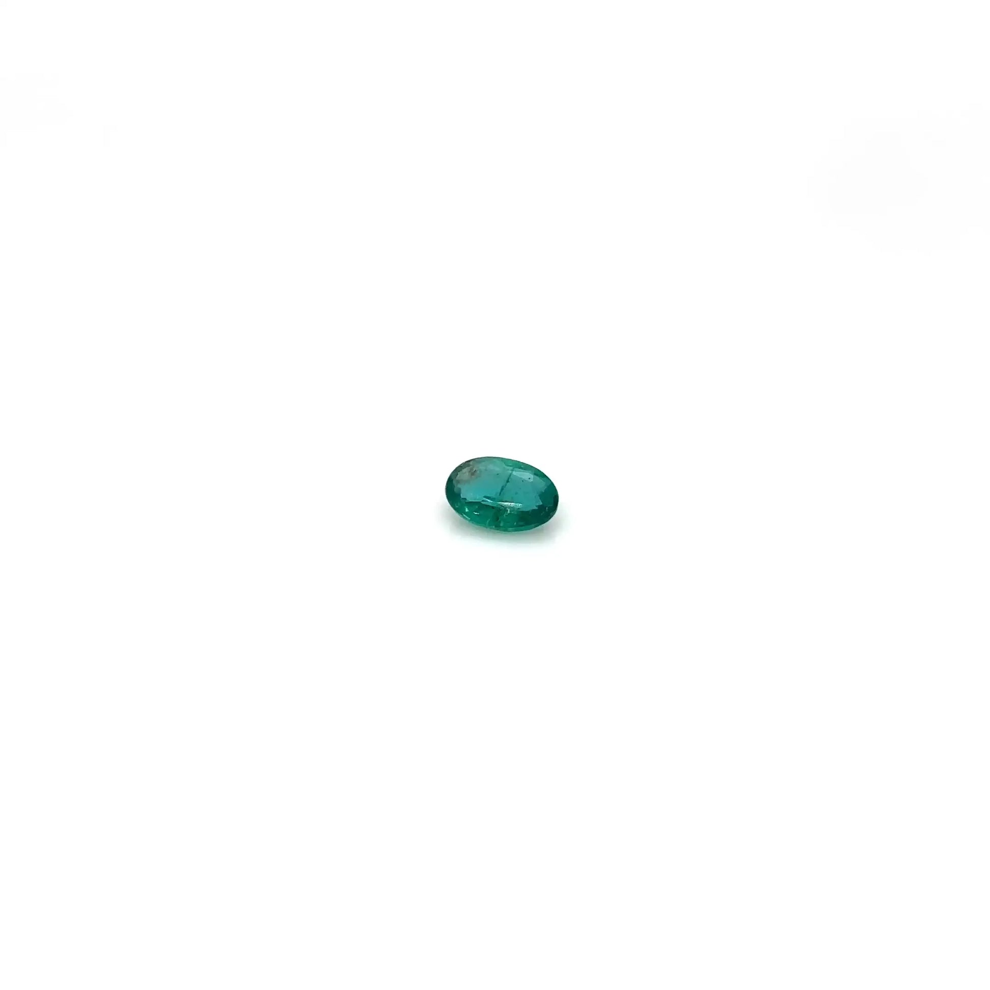 0.42ct Oval Natural Emerald (Colour Green, Clarity Slightly Included, Cut Faceted)